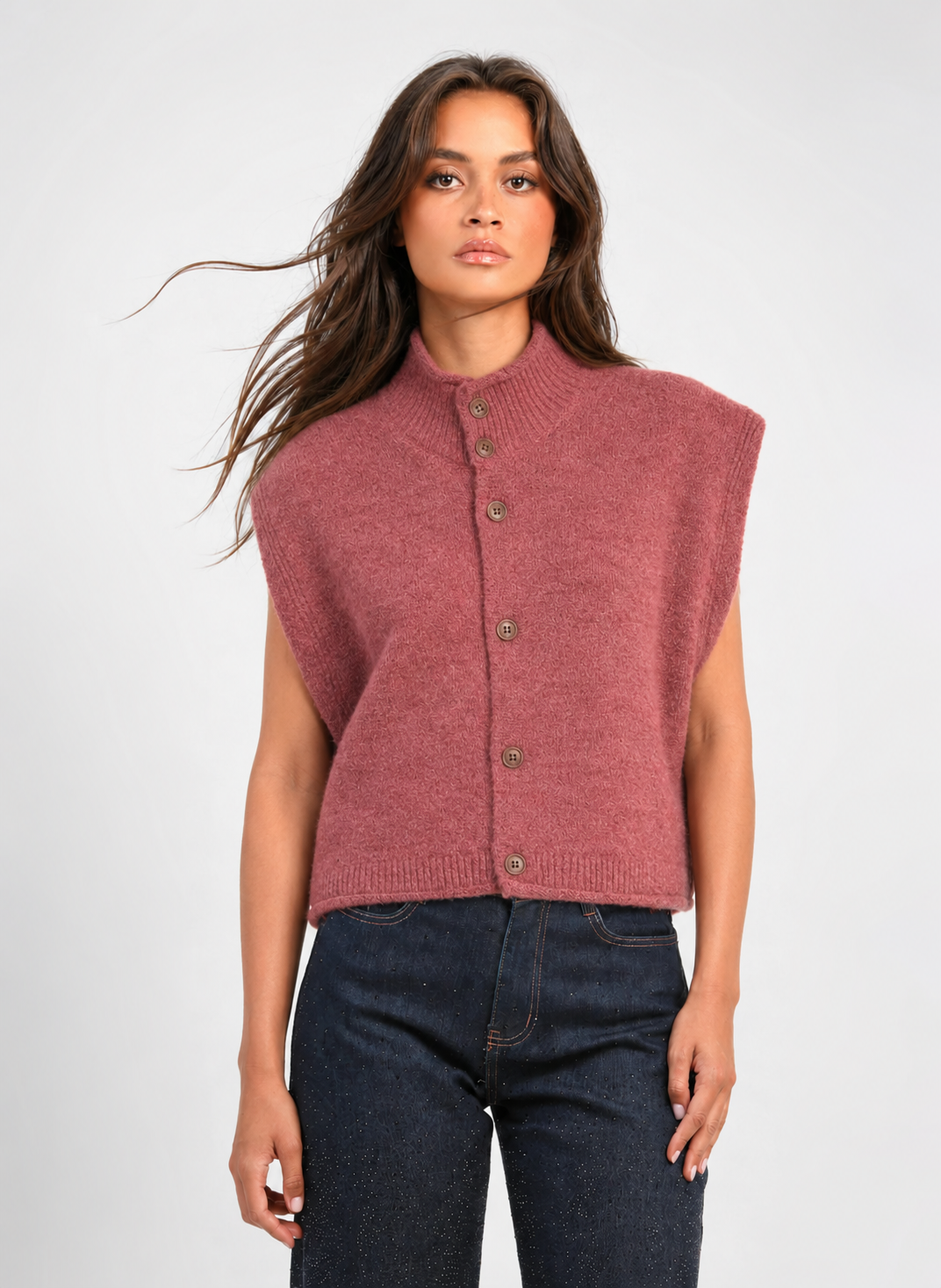 GILET LOROKIA bois de rose
