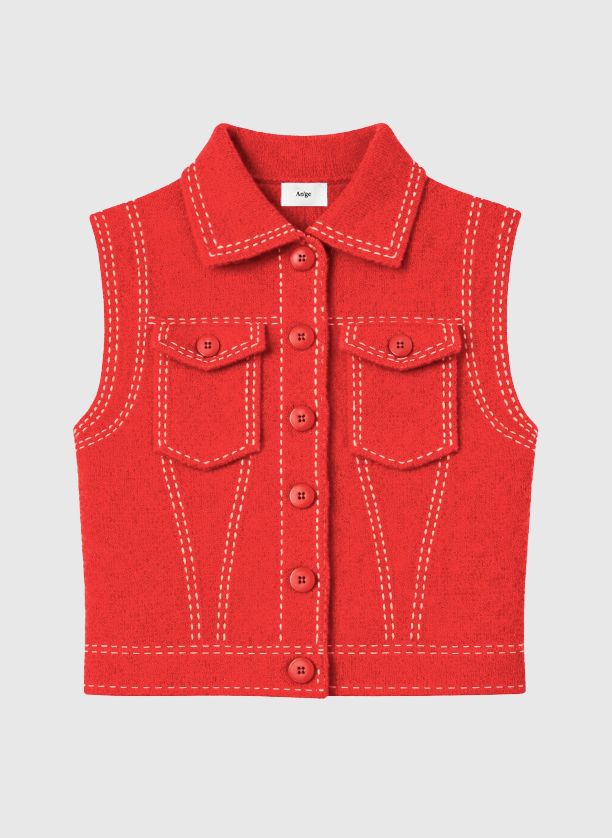 GILET LEWAYNE coquelicot