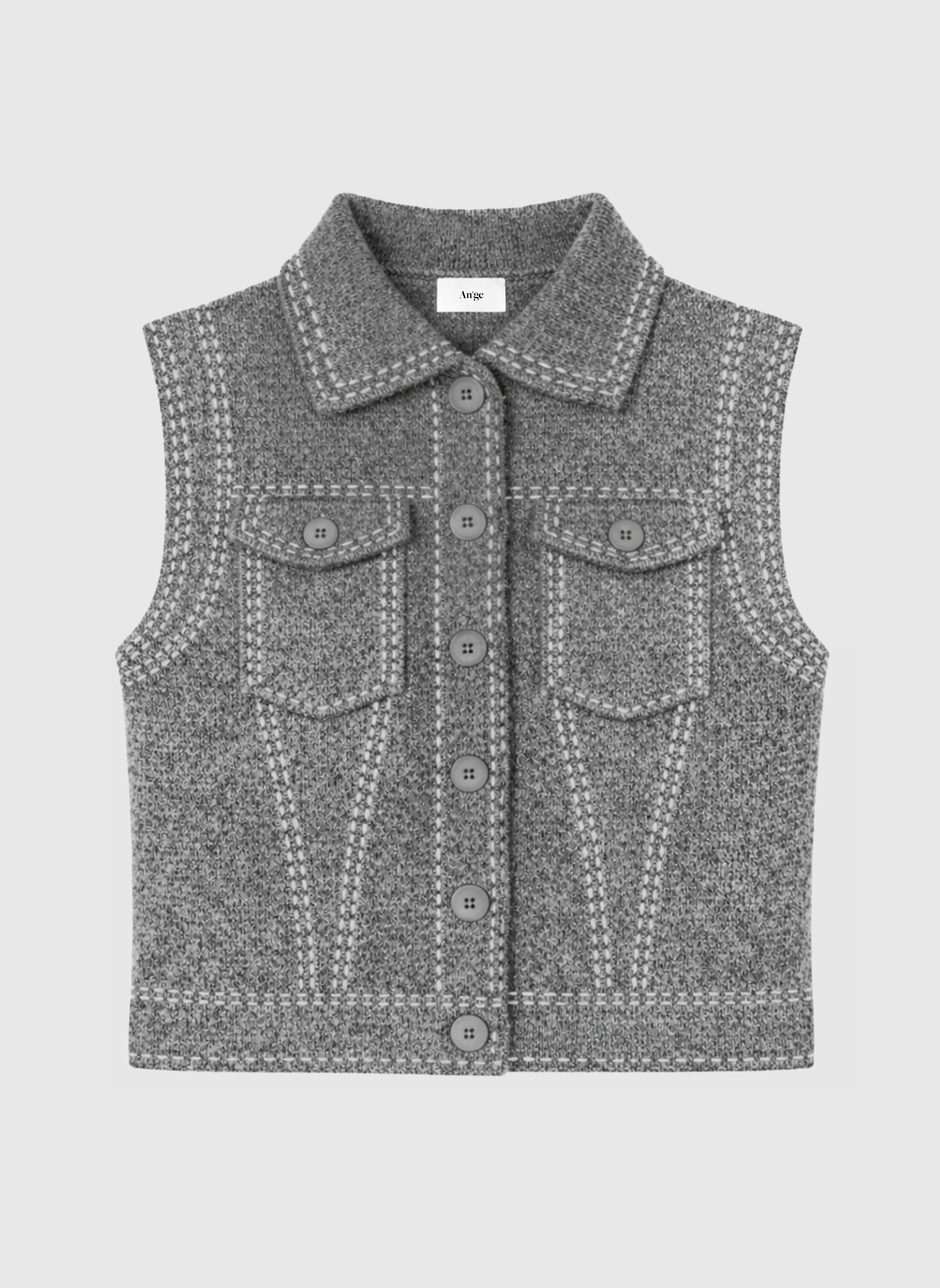 GILET LEWAYNE gris chiné