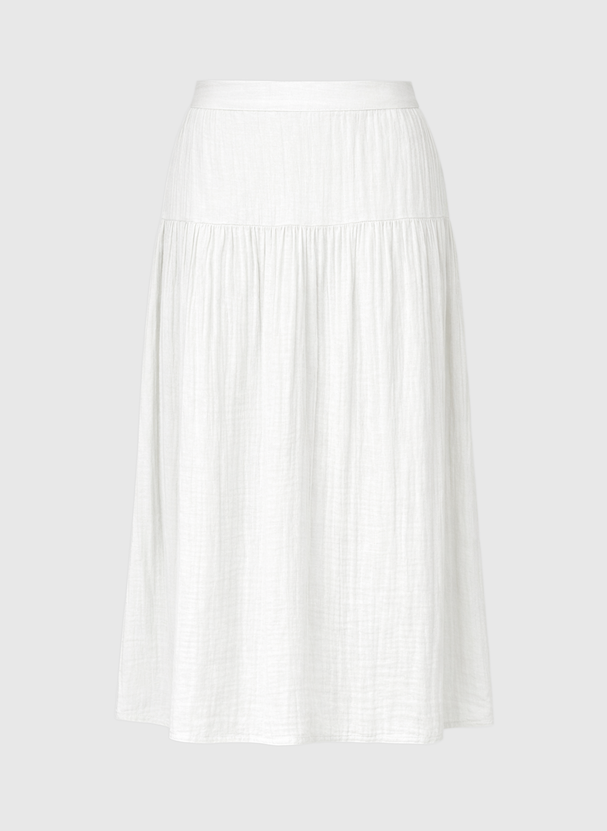 JUPE MIDI RITHA blanc cassé