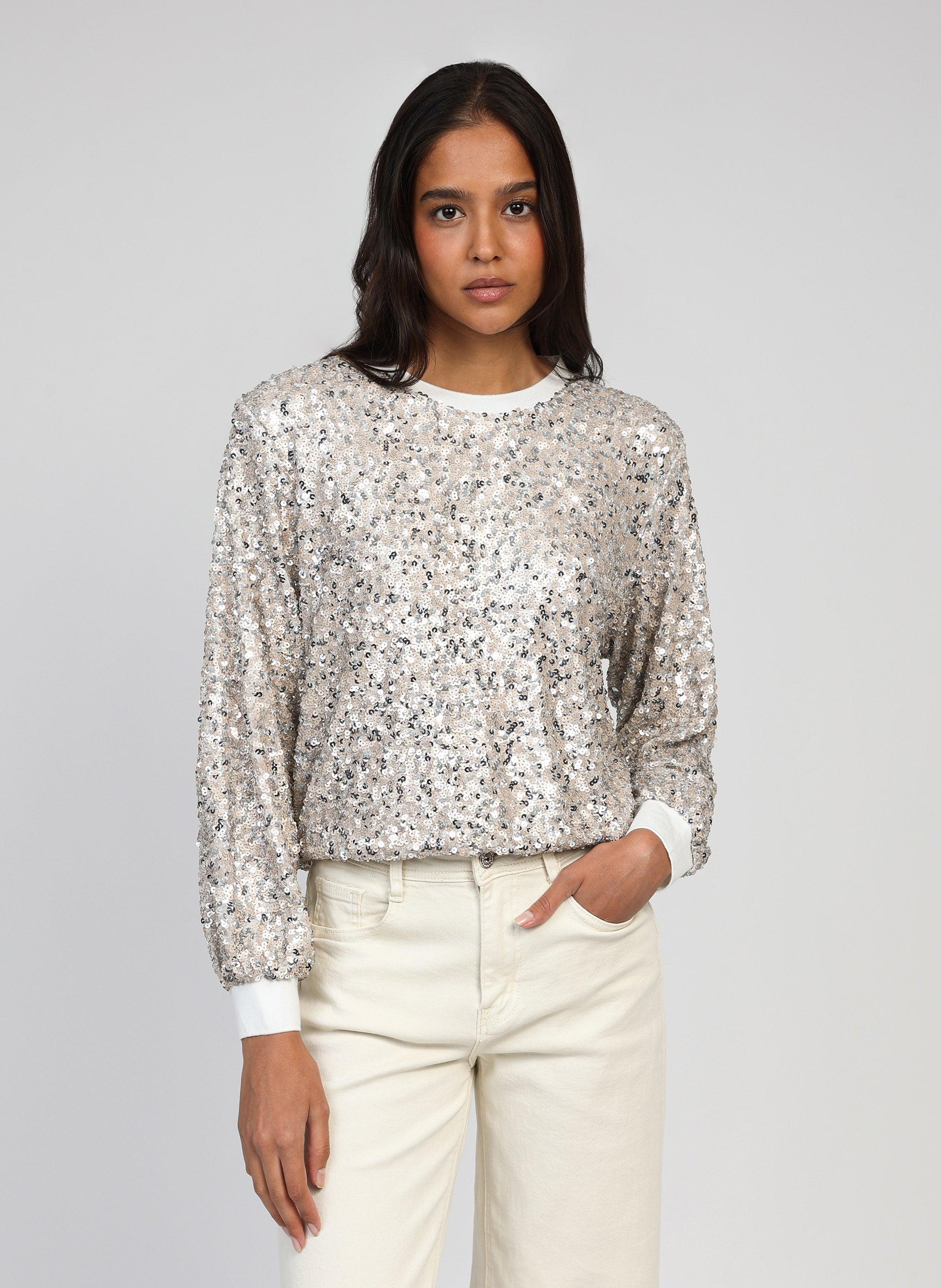 PULL AFLIMA blanc multi