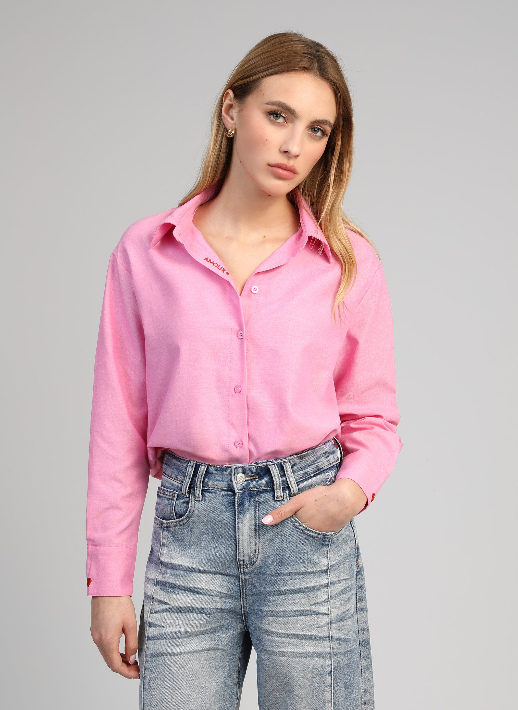 CHEMISE AIMALY rose