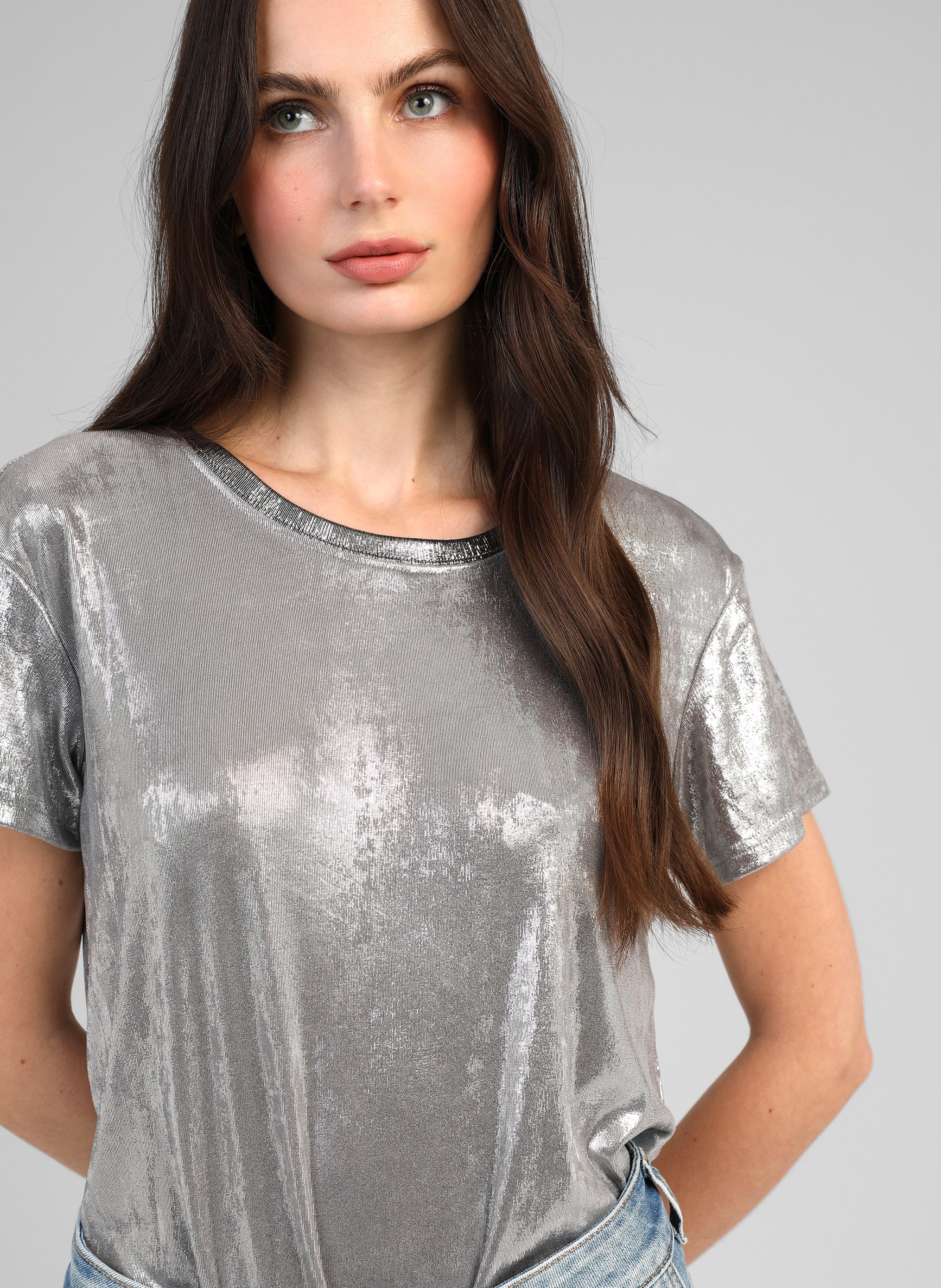 T-SHIRT ALIZA silver