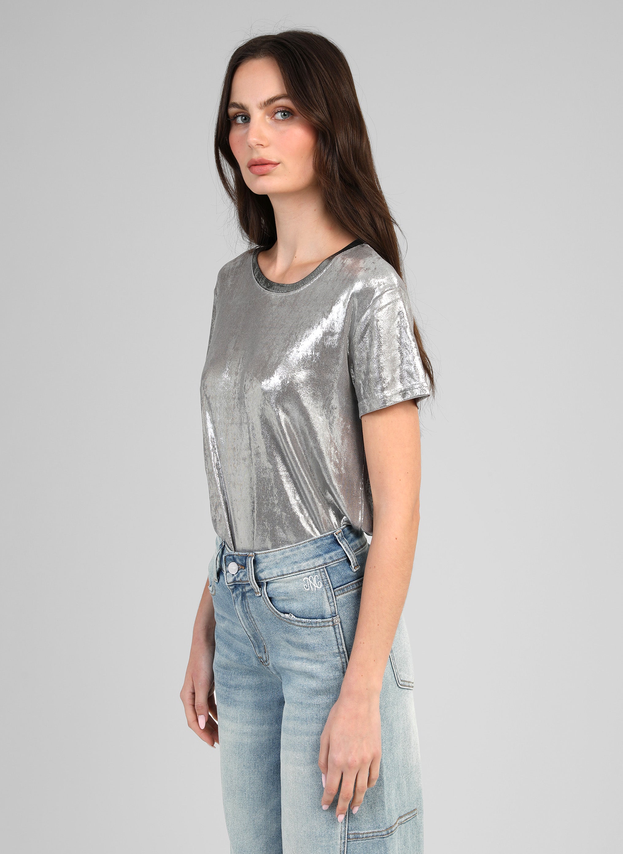 T-SHIRT ALIZA silver