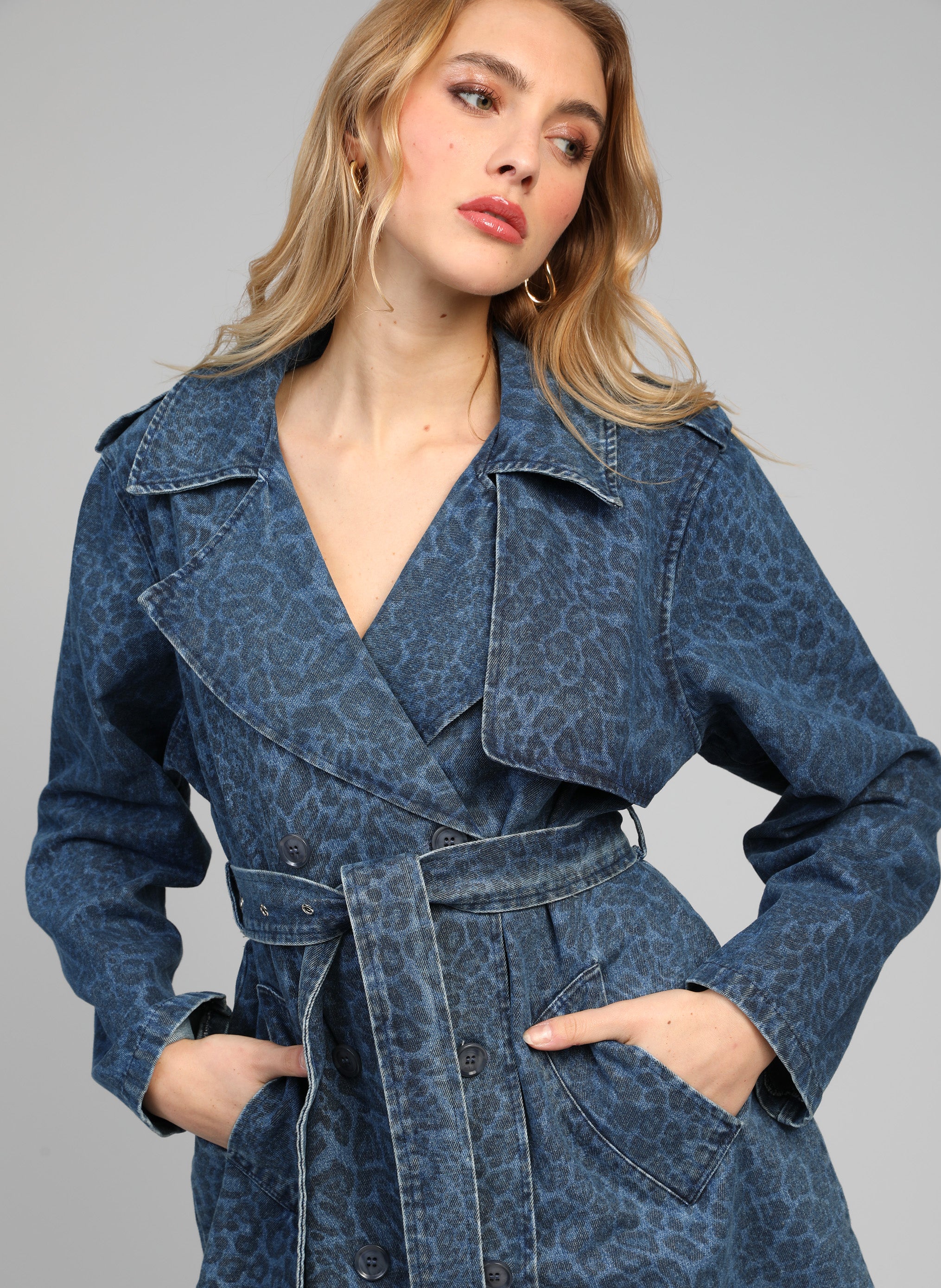 MANTEAU CALIPANTERA denim panthere