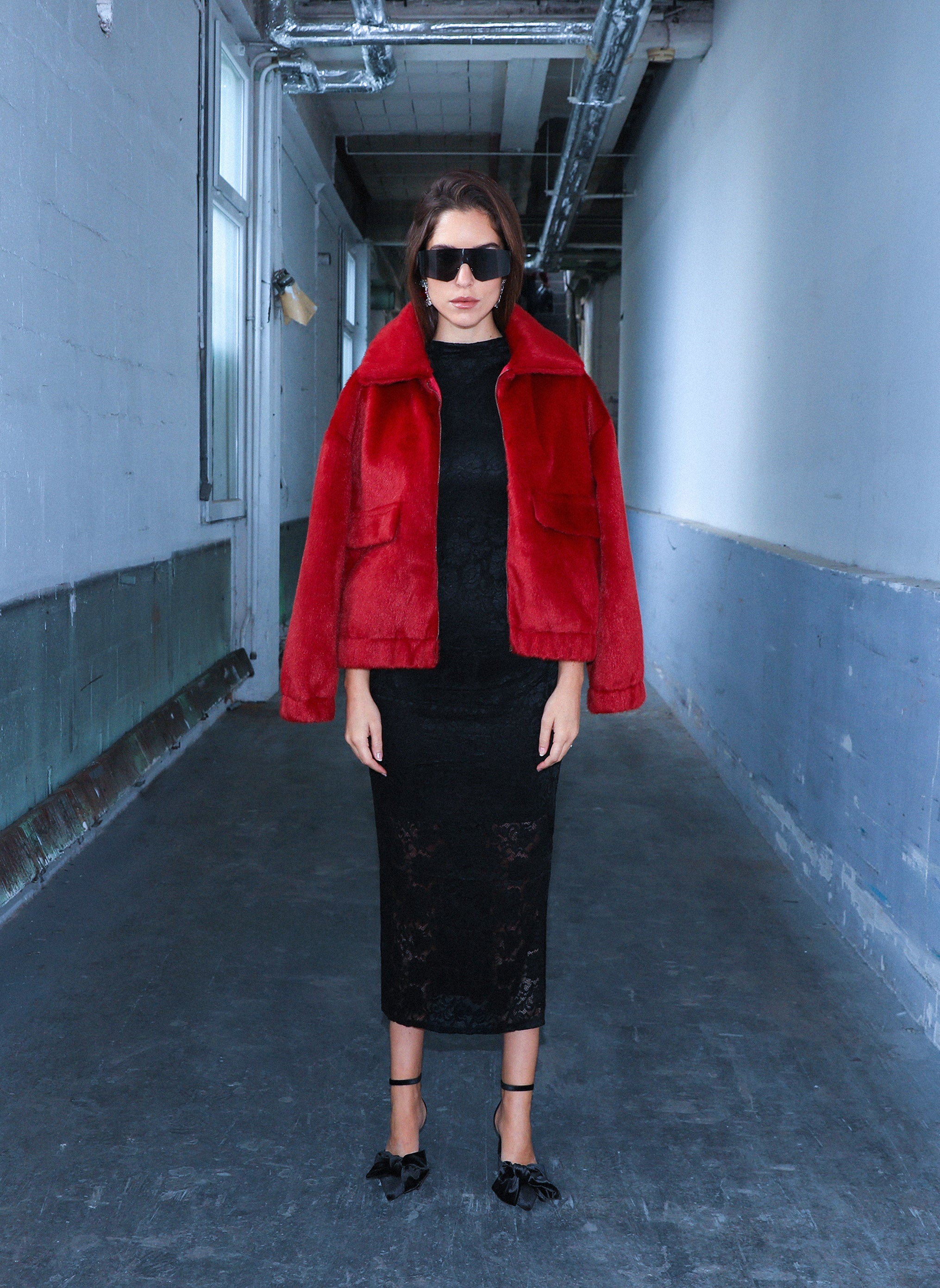 BLOUSON CANDYCE rouge