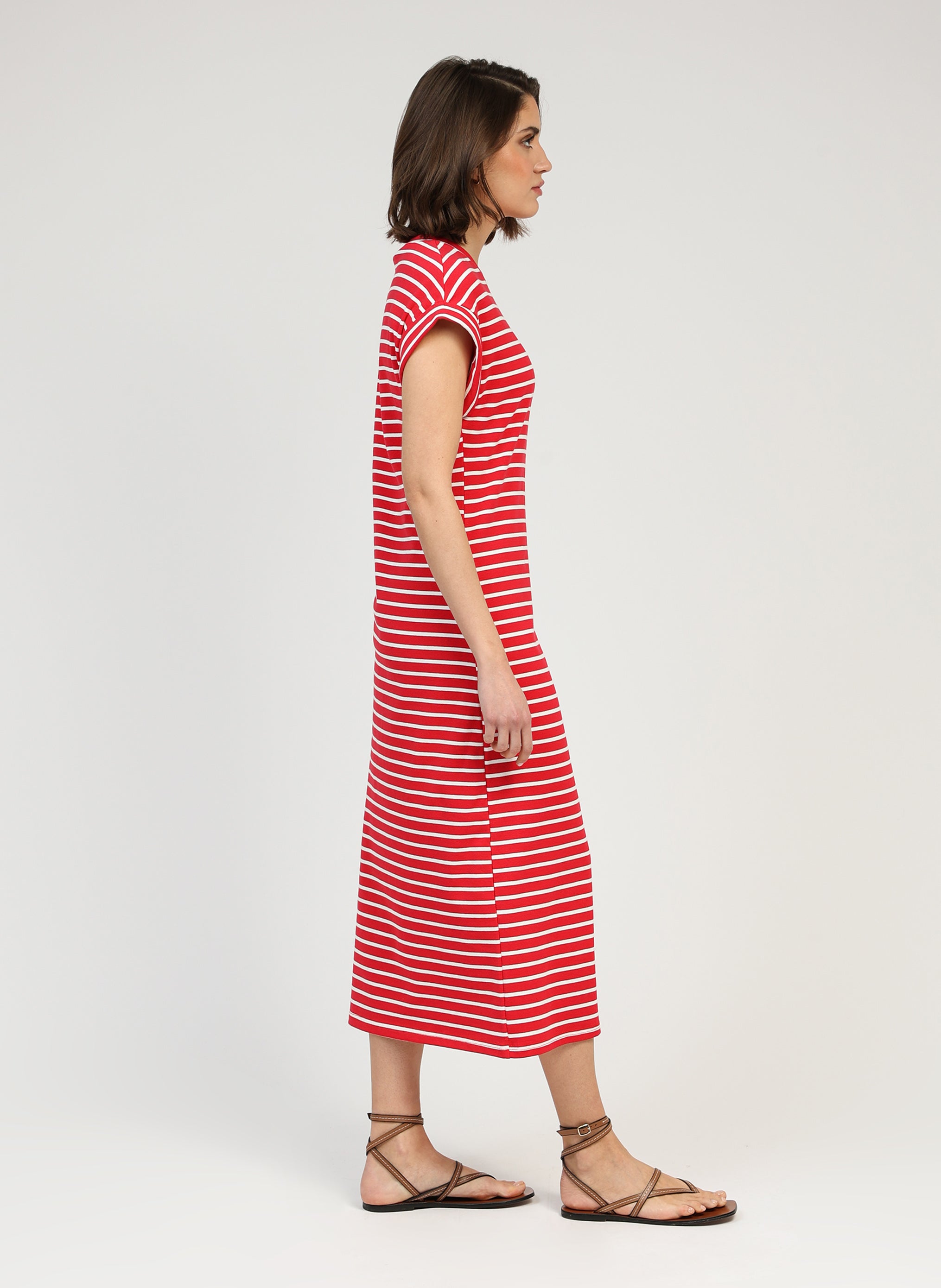 ENOHA MIDI DRESS red