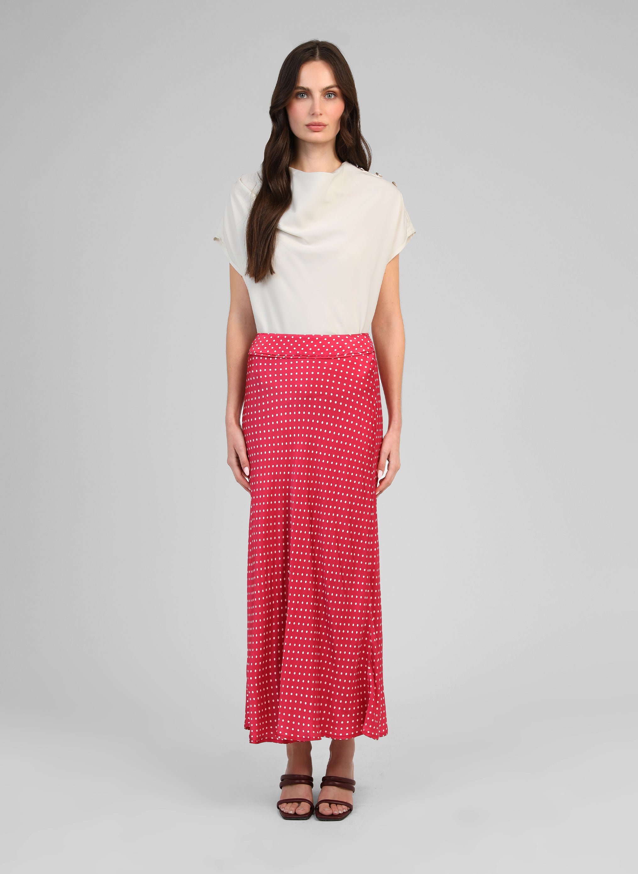 JUPE MIDI GALICE doriva framboise
