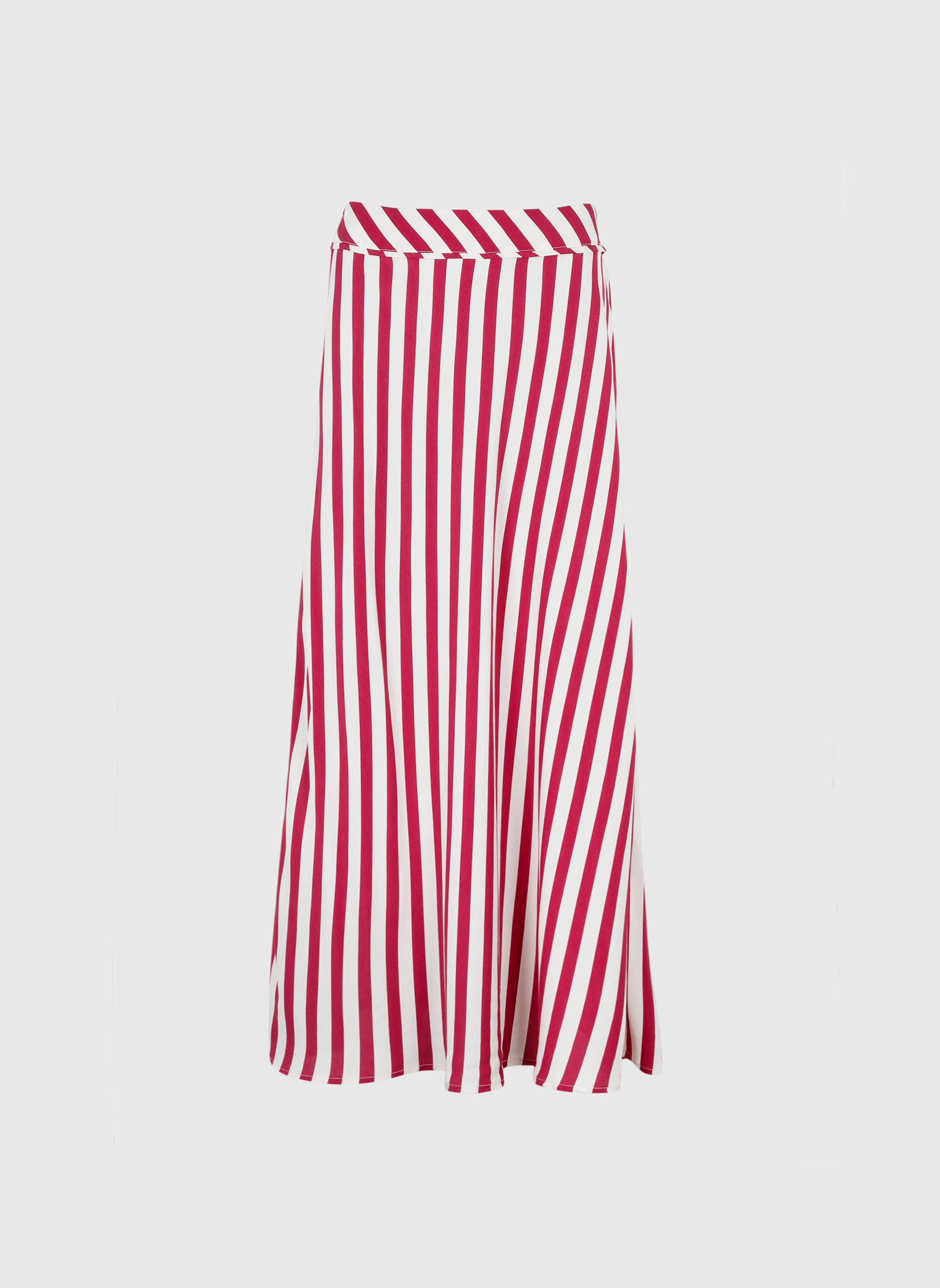 JUPE LONGUE GALVILY stipe framboise