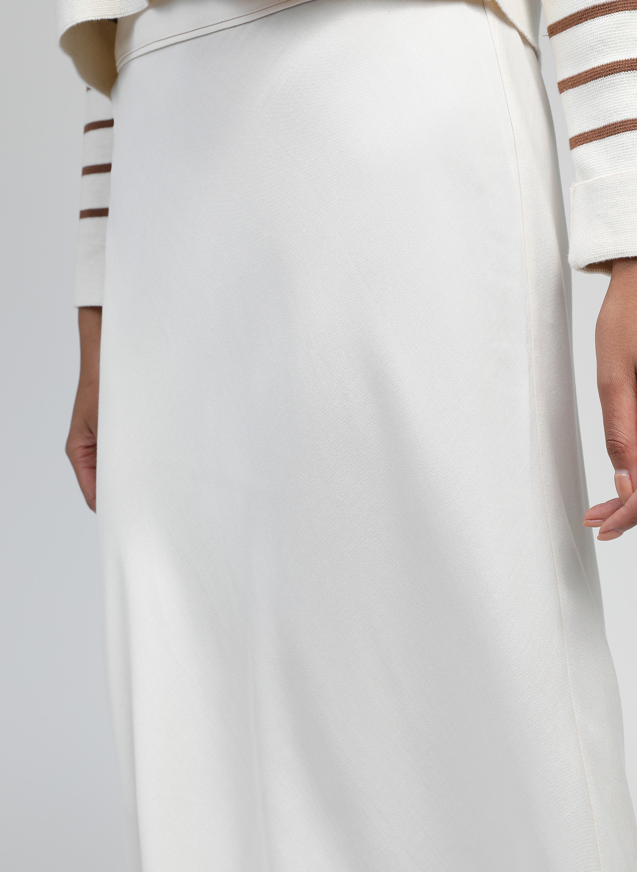 GALVY MIDI SKIRT ecru