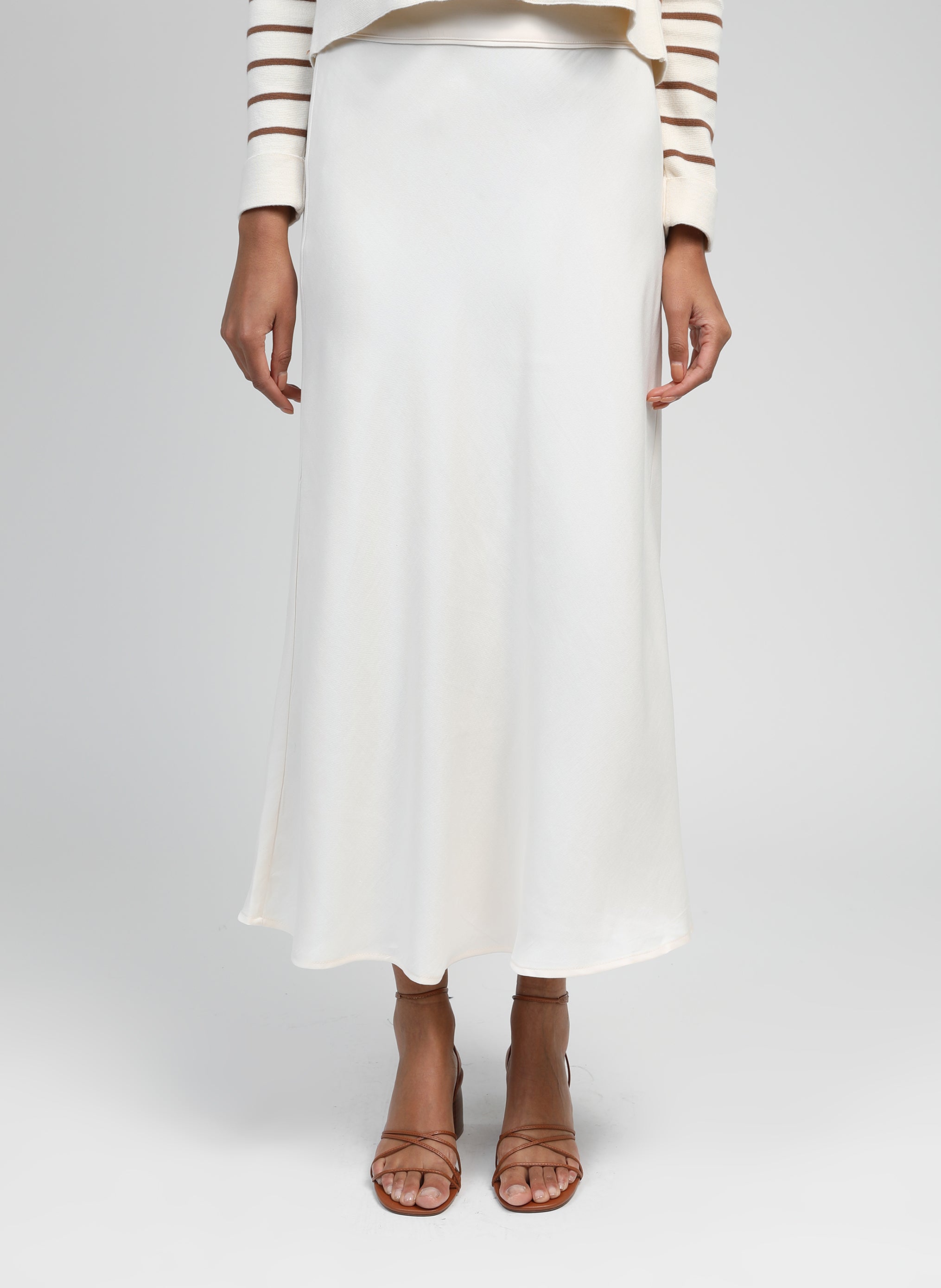JUPE MIDI GALVY ecru