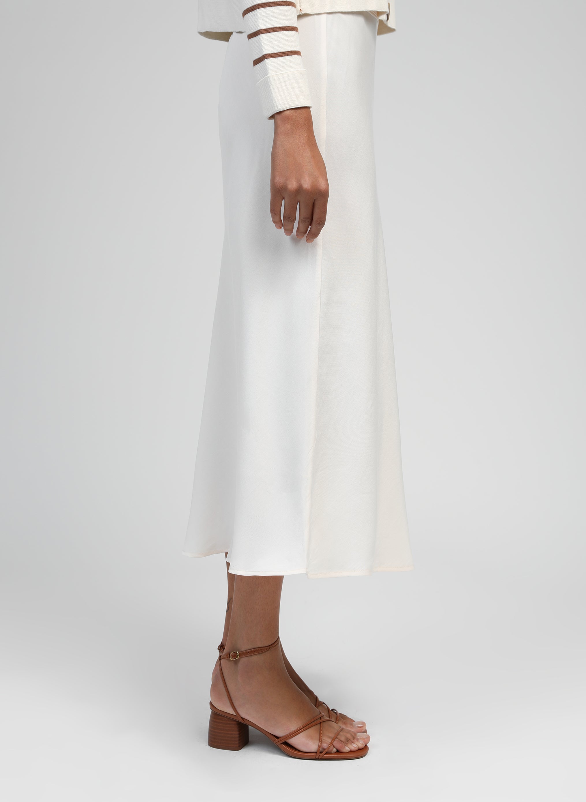 JUPE MIDI GALVY ecru