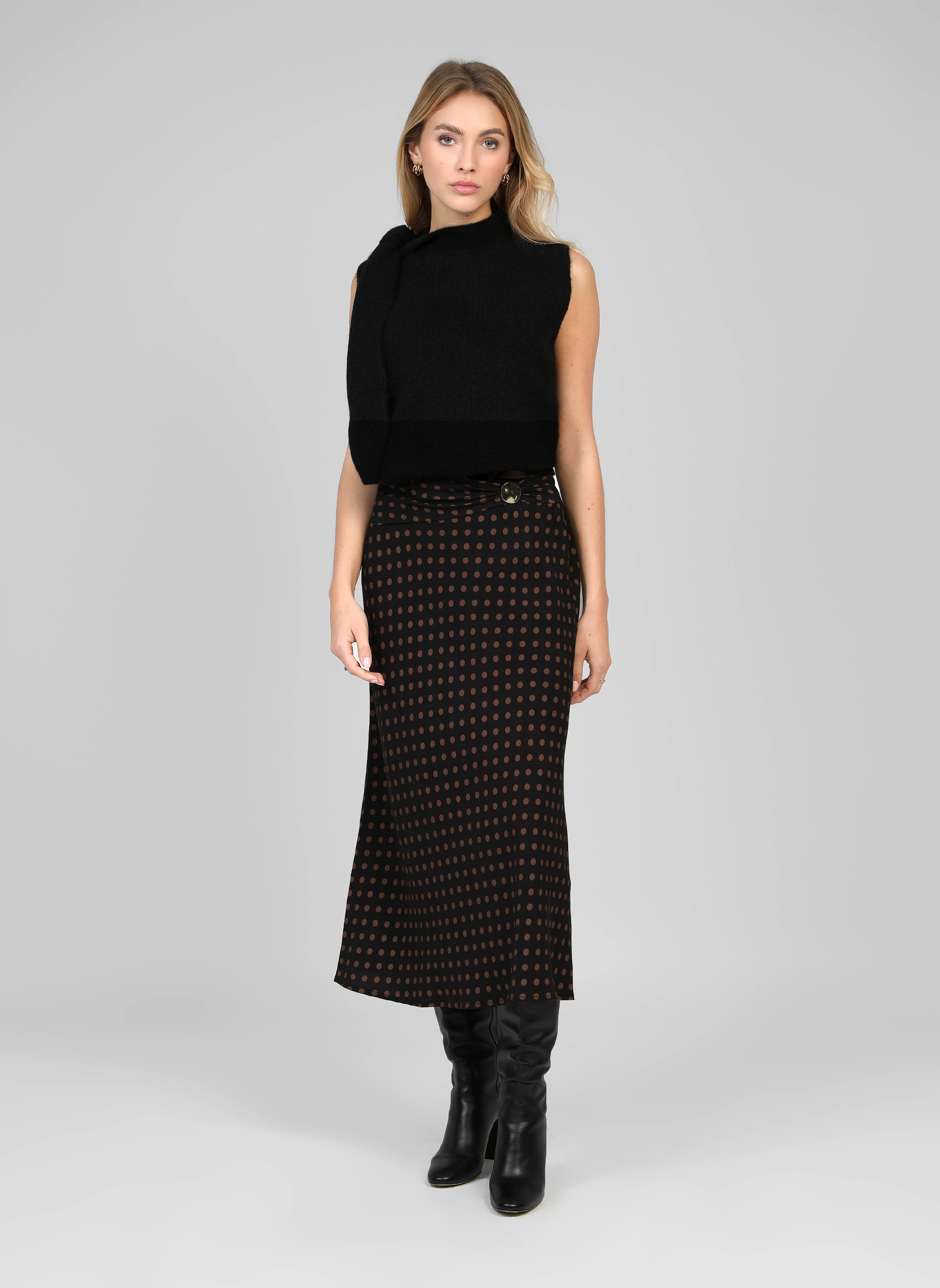 JUPE LONGUE GINELOU palinto marron