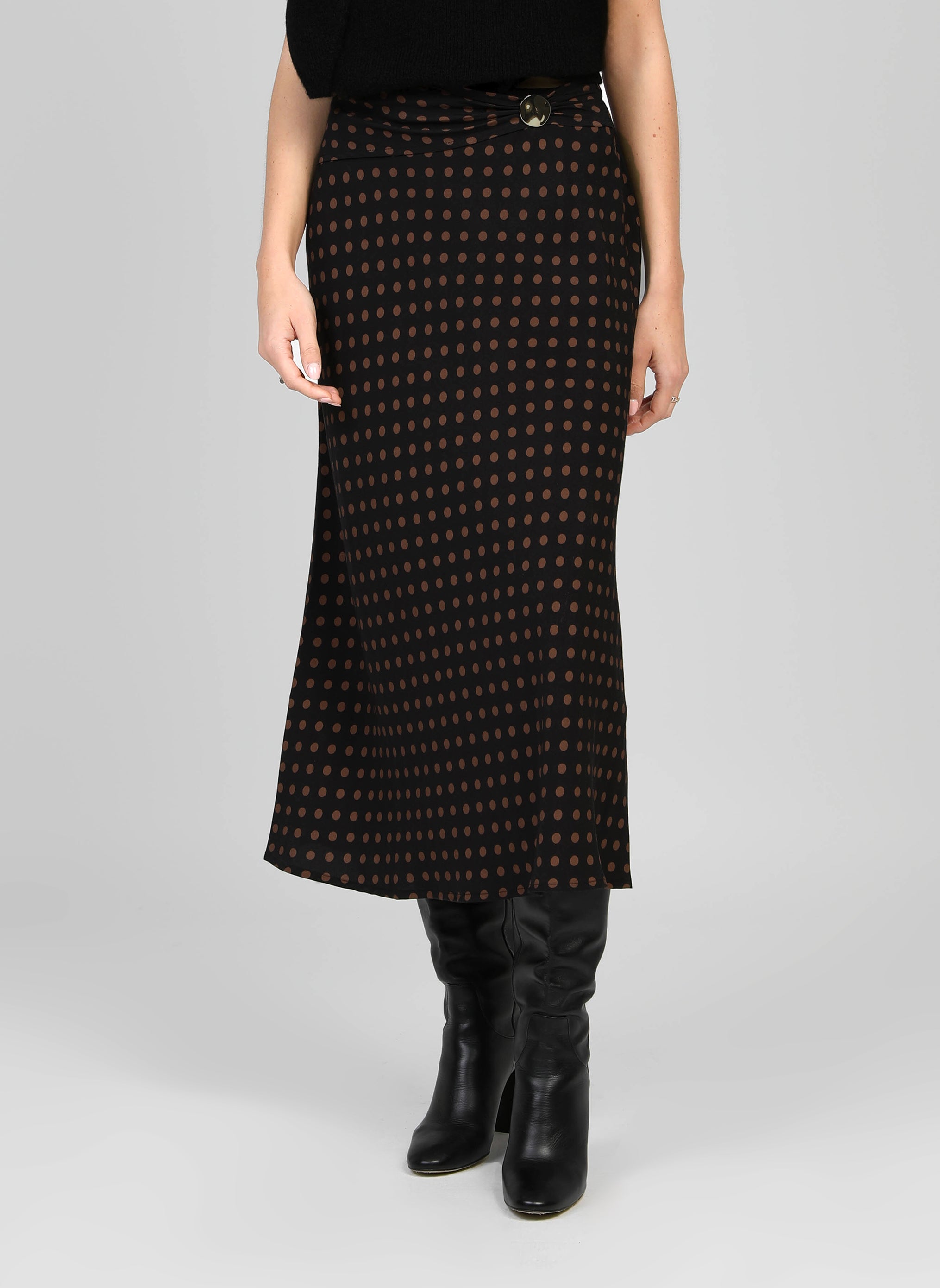 JUPE LONGUE GINELOU palinto marron