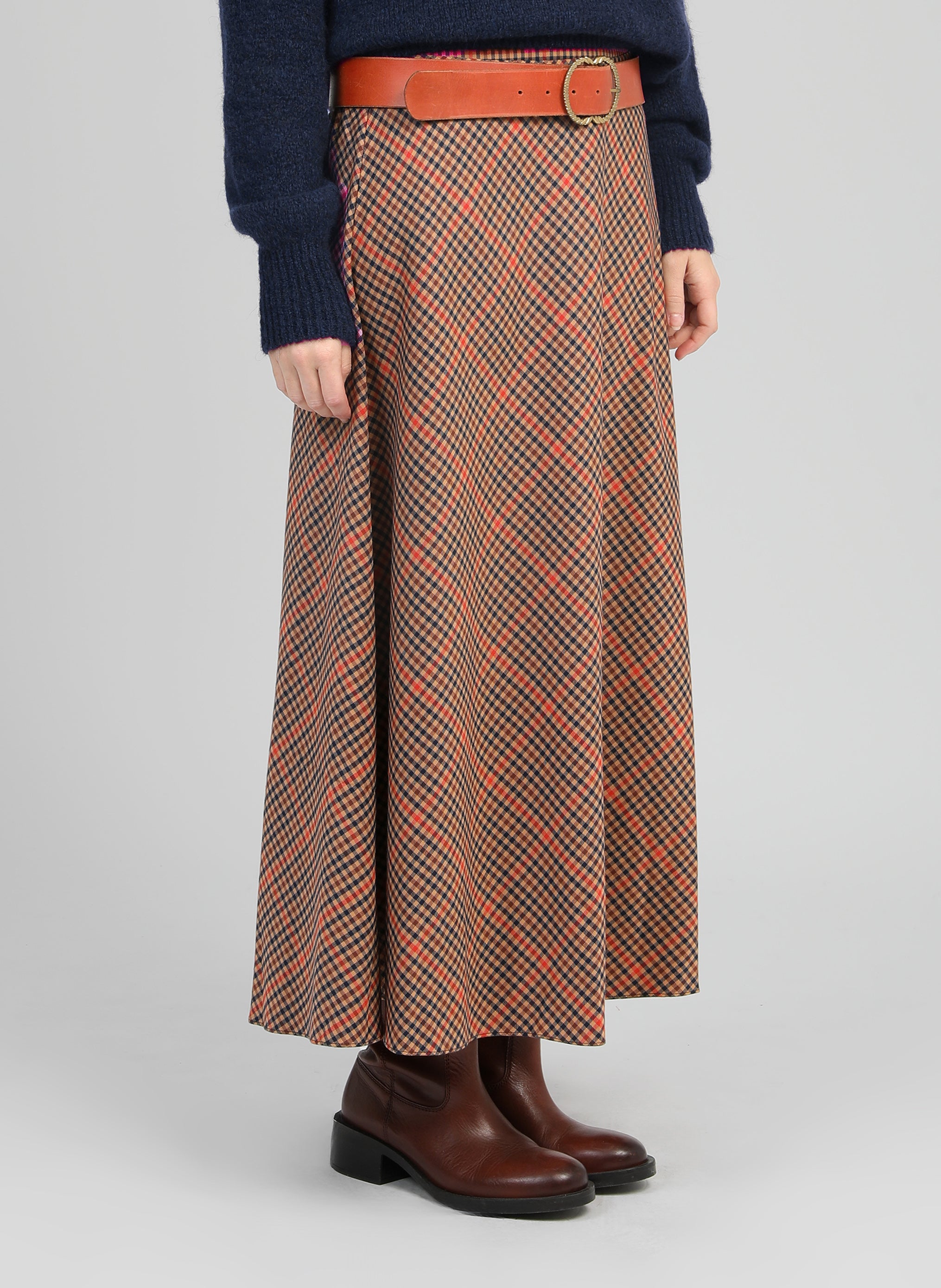 JUPE MIDI JALINA caramel