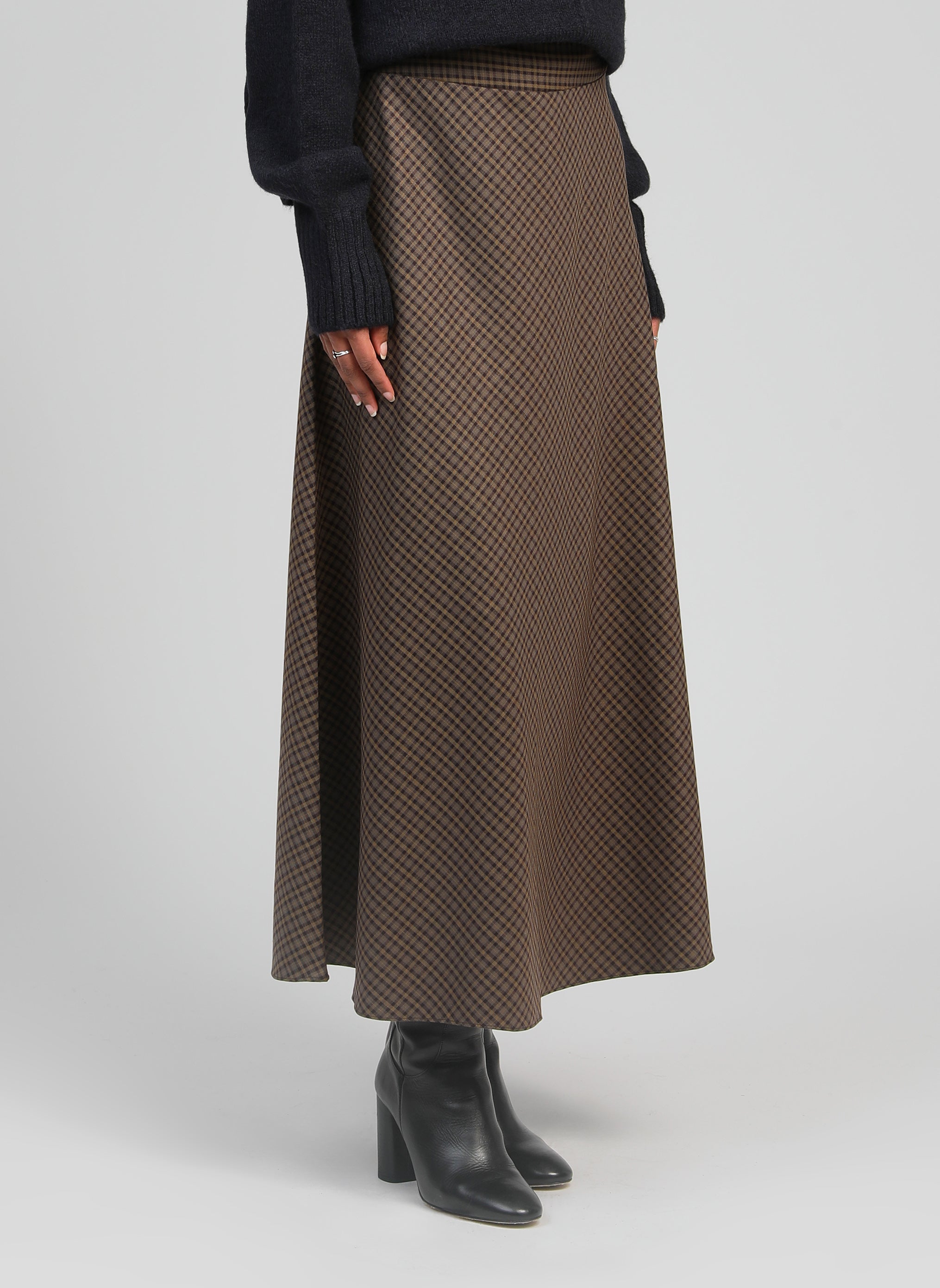 JUPE MIDI JALINE marron