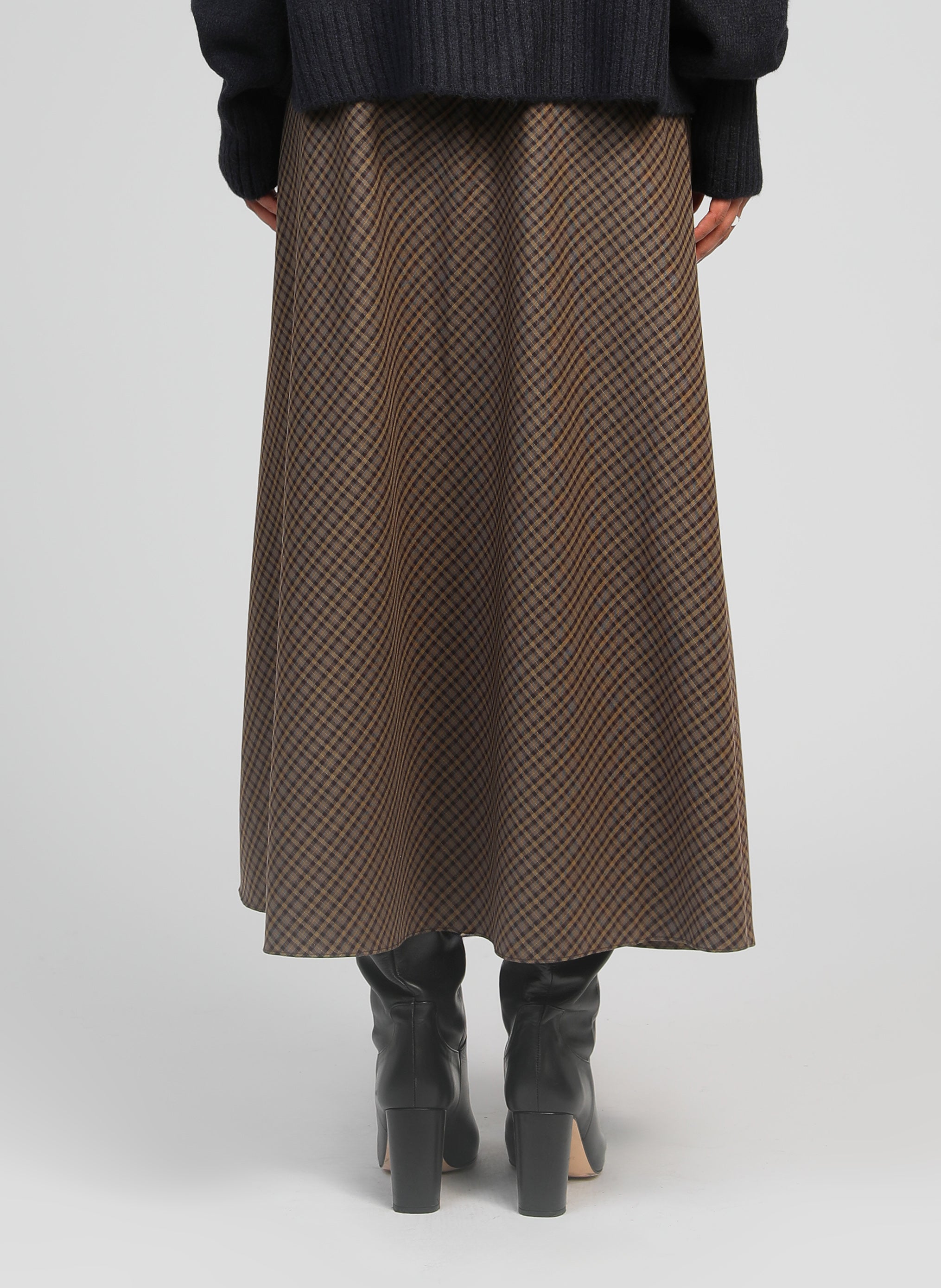 JUPE MIDI JALINE marron