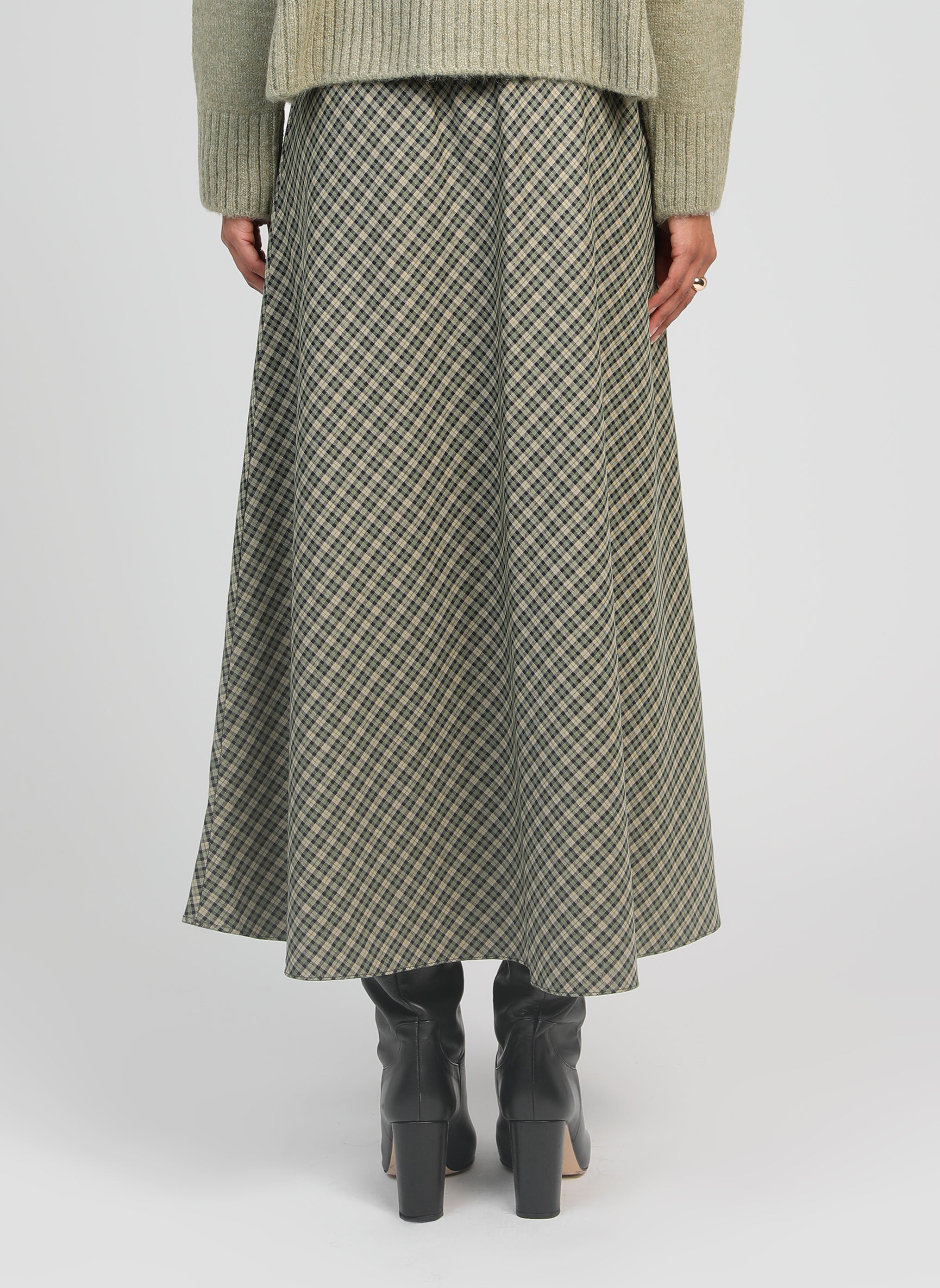 JUPE MIDI JALINE vert