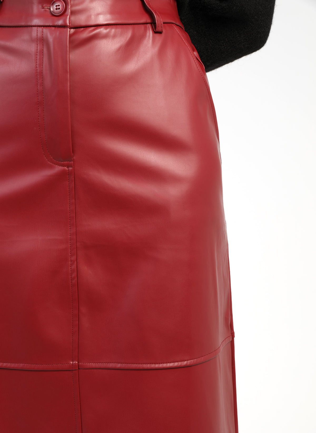 JUPE MIDI JOURIA rouge