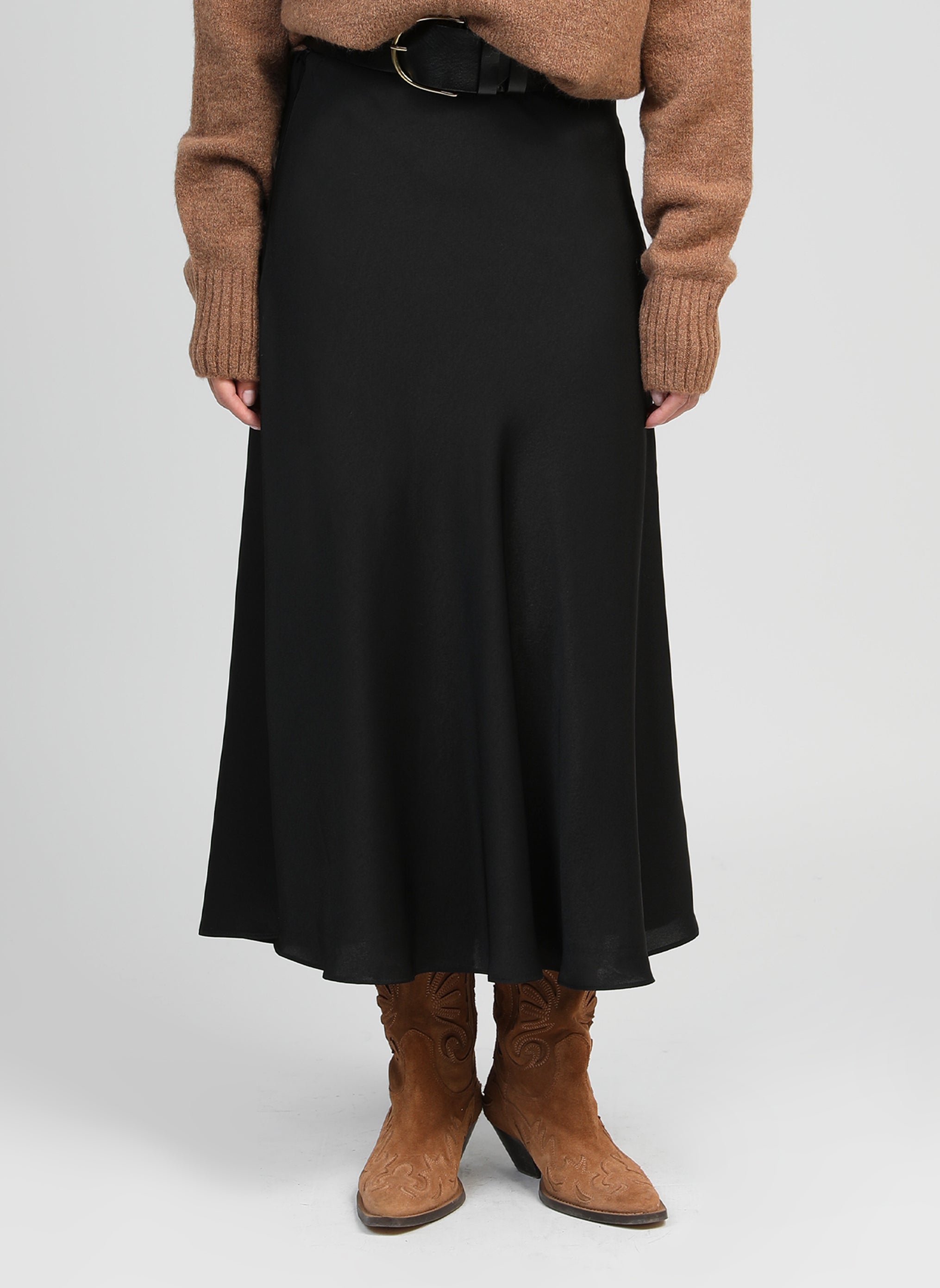 JANIALA midi skirt black
