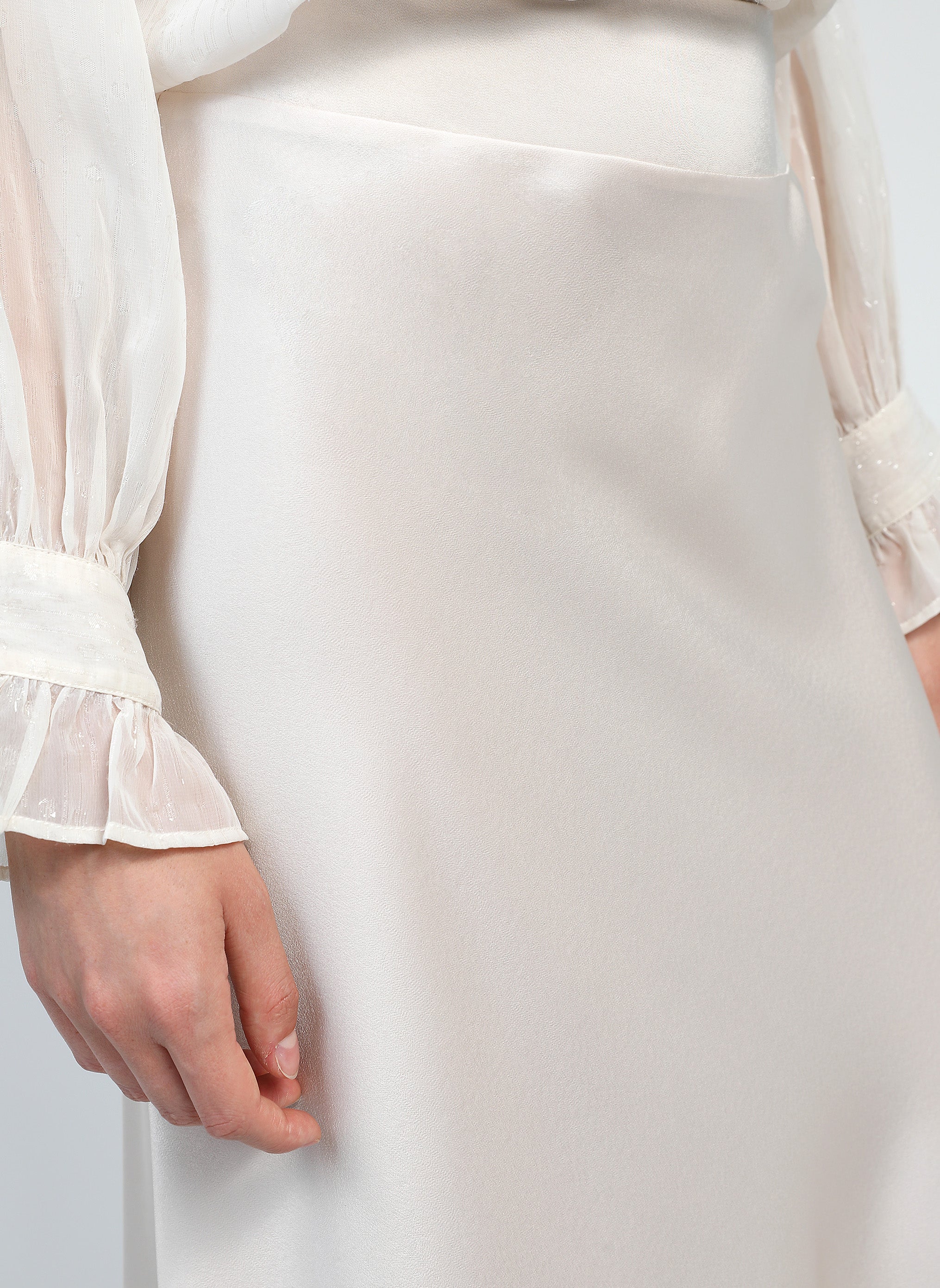 JUPE MIDI JANIALA vanille