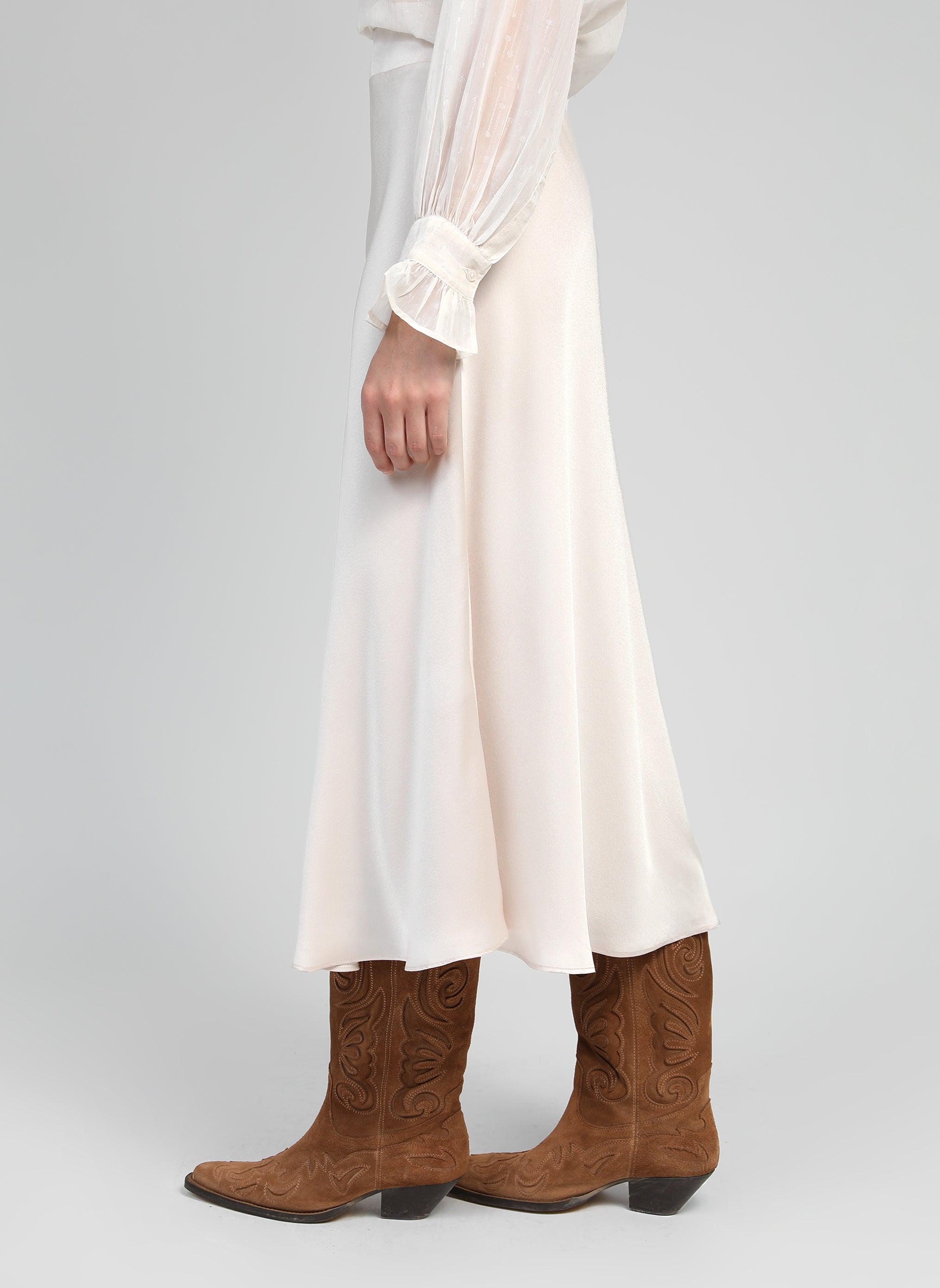 JUPE MIDI JANIALA vanille