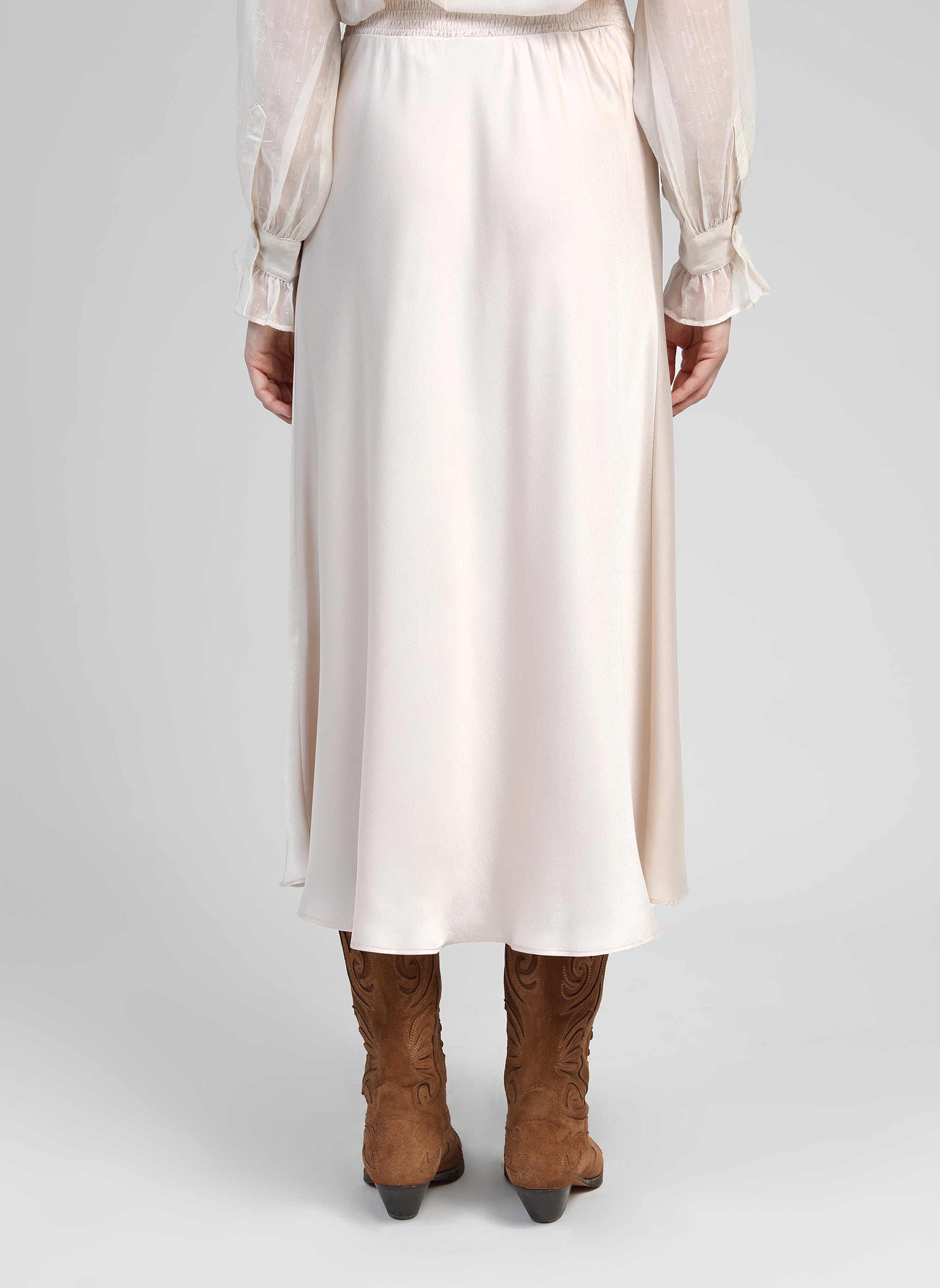 JUPE MIDI JANIALA vanille