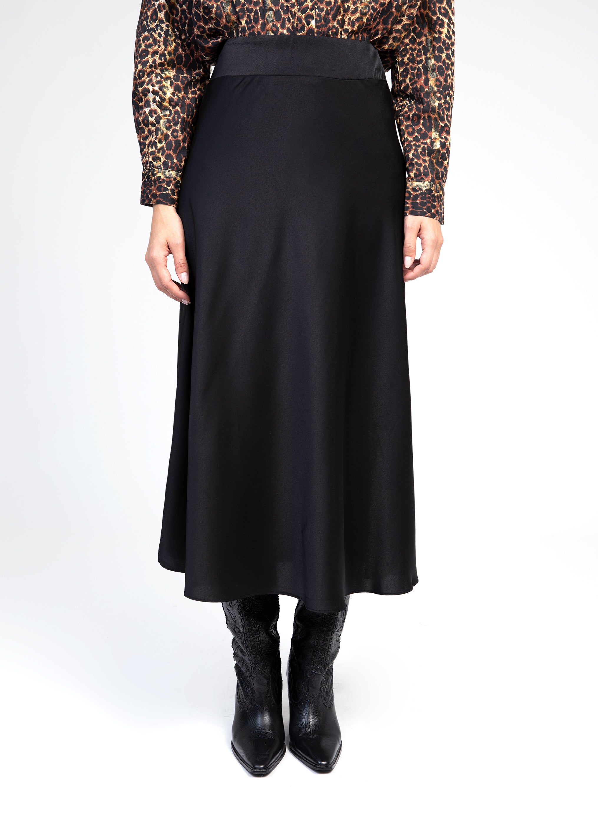 JUPE MIDI JANIAME noir