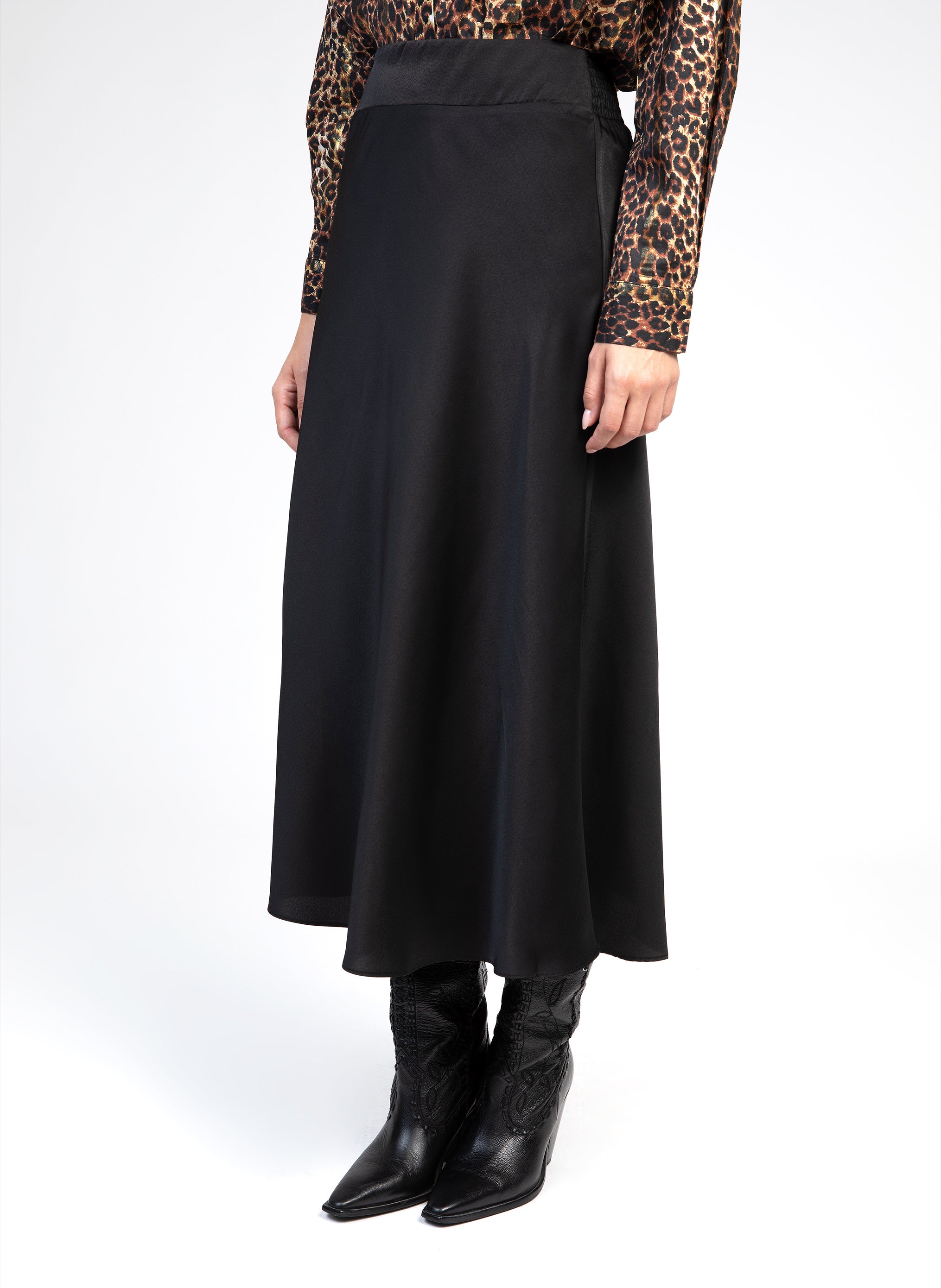 JUPE MIDI JANIAME noir