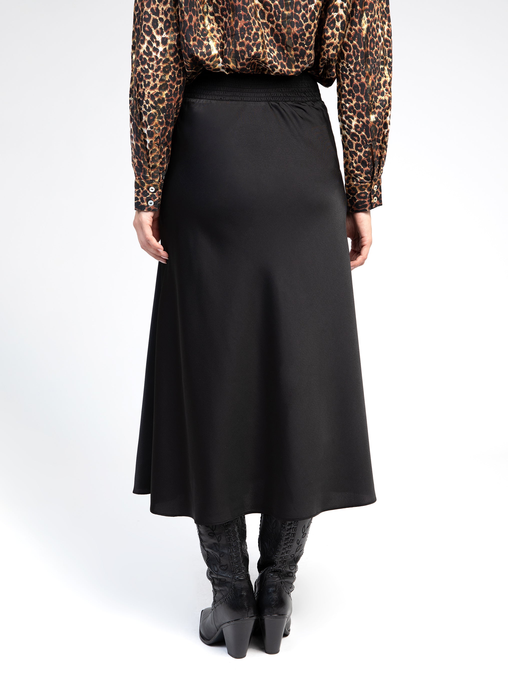 JUPE MIDI JANIAME noir