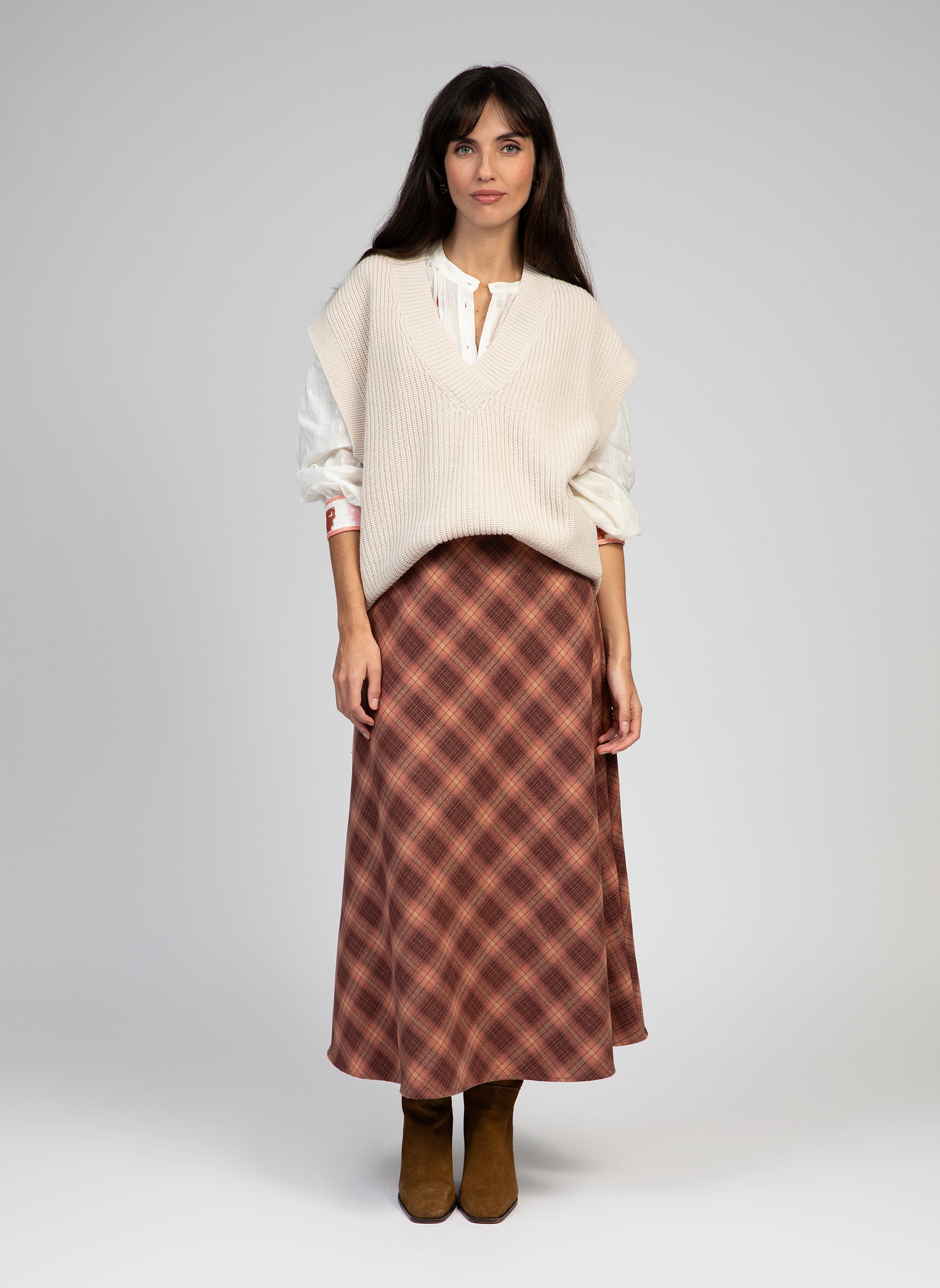 JUPE MIDI JANIAMA blush