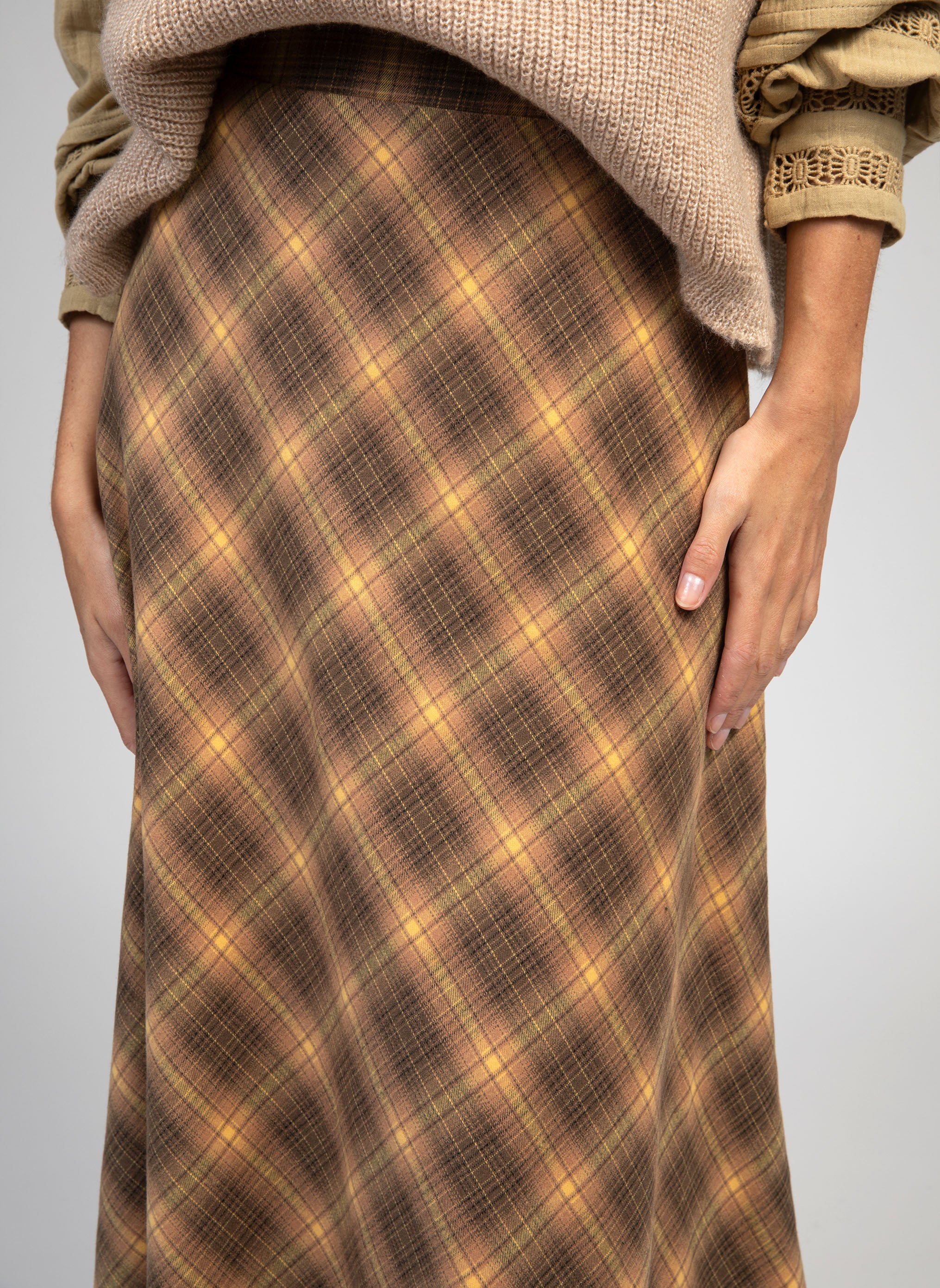 JUPE MIDI JANIAMA sable