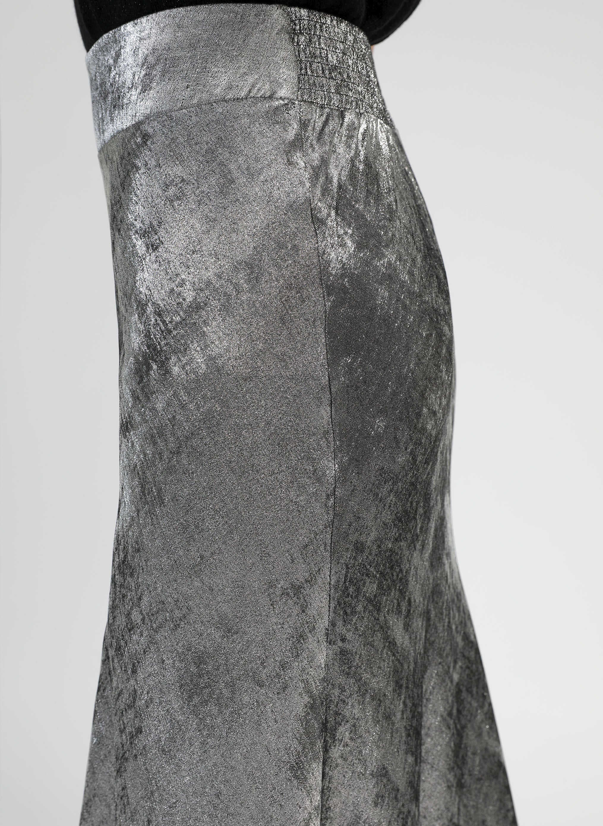 JUPE MIDI JANYMA argent