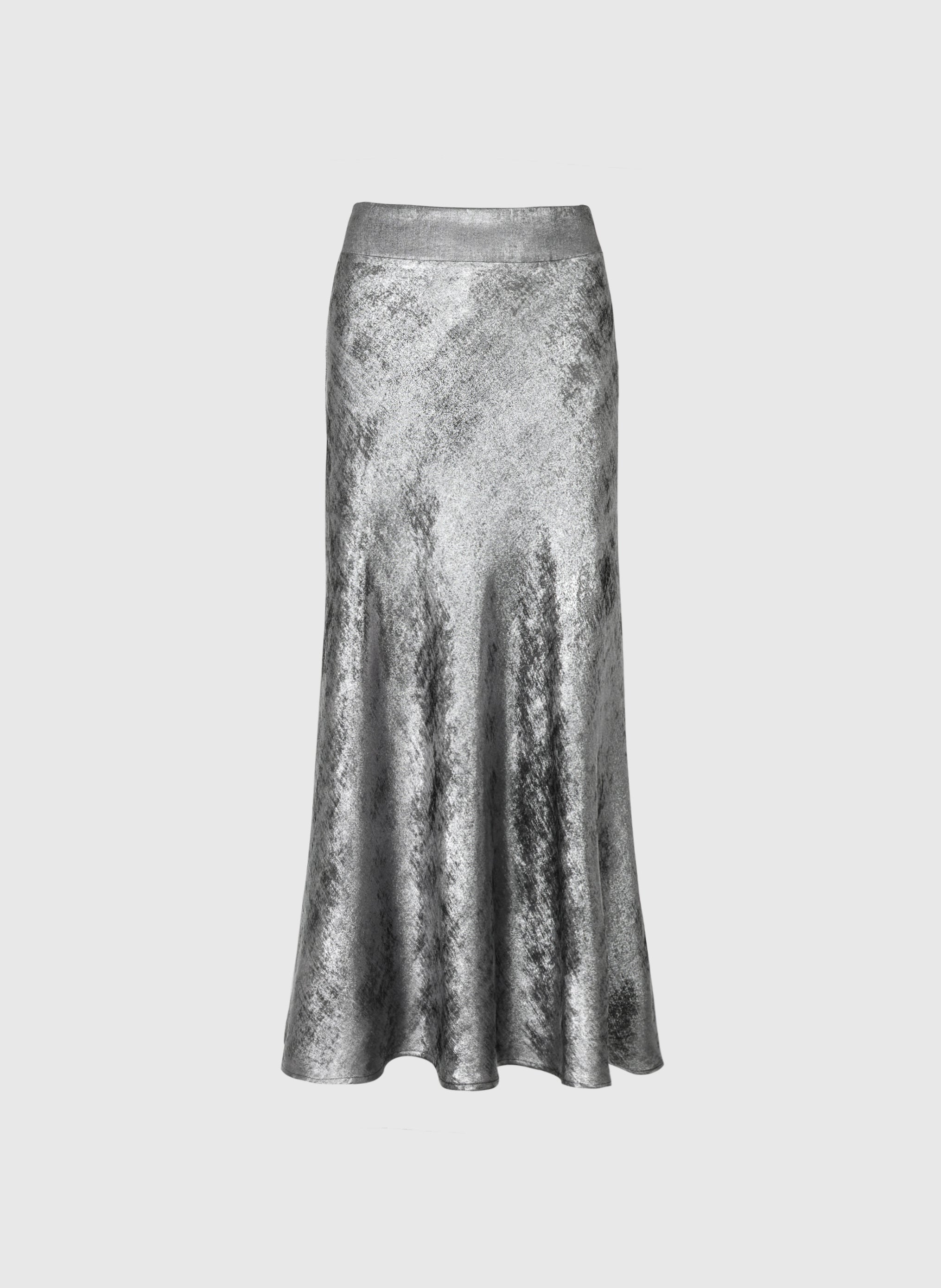 JUPE MIDI JANYMA argent