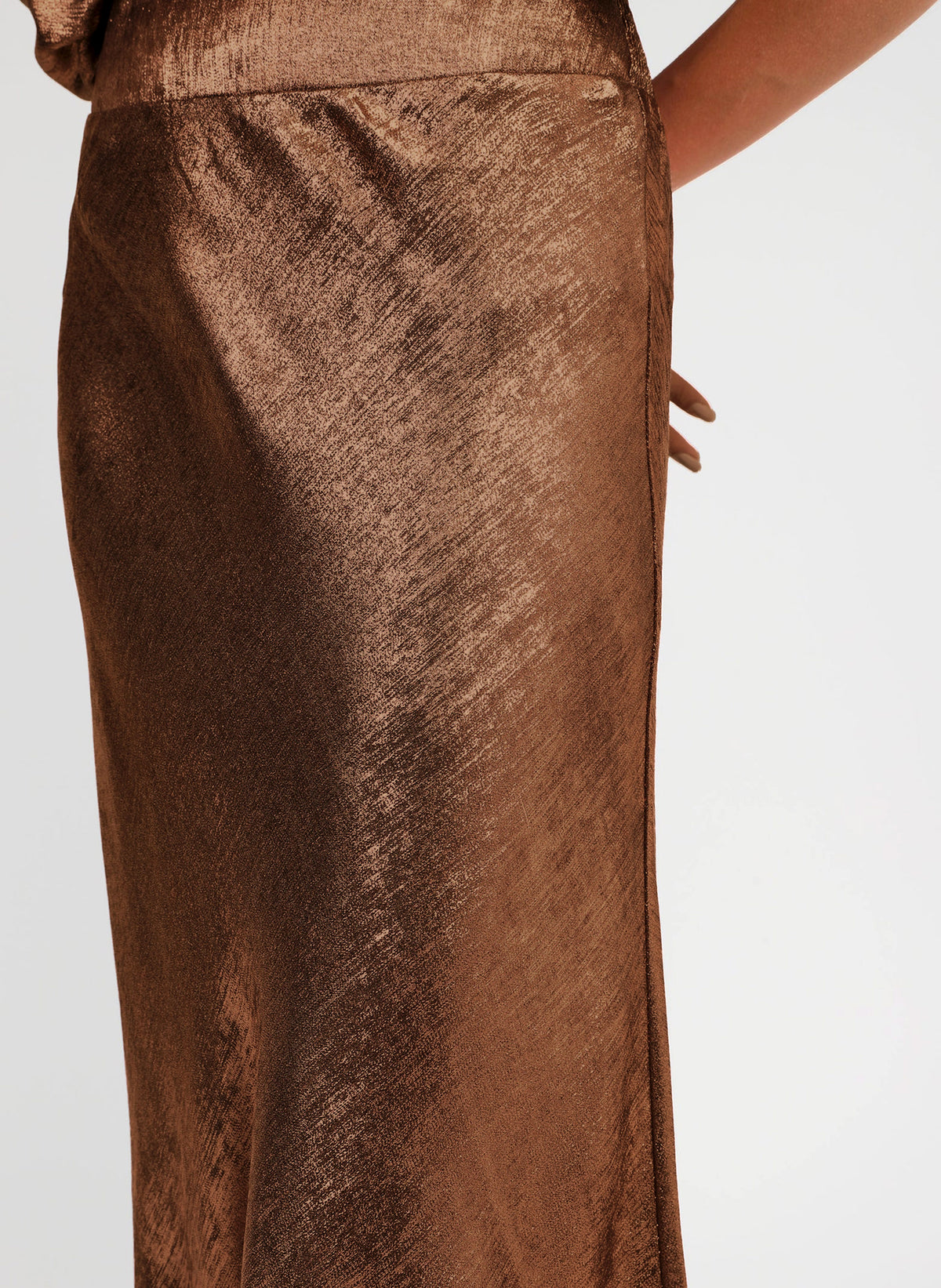 JUPE MIDI JANYRA marron