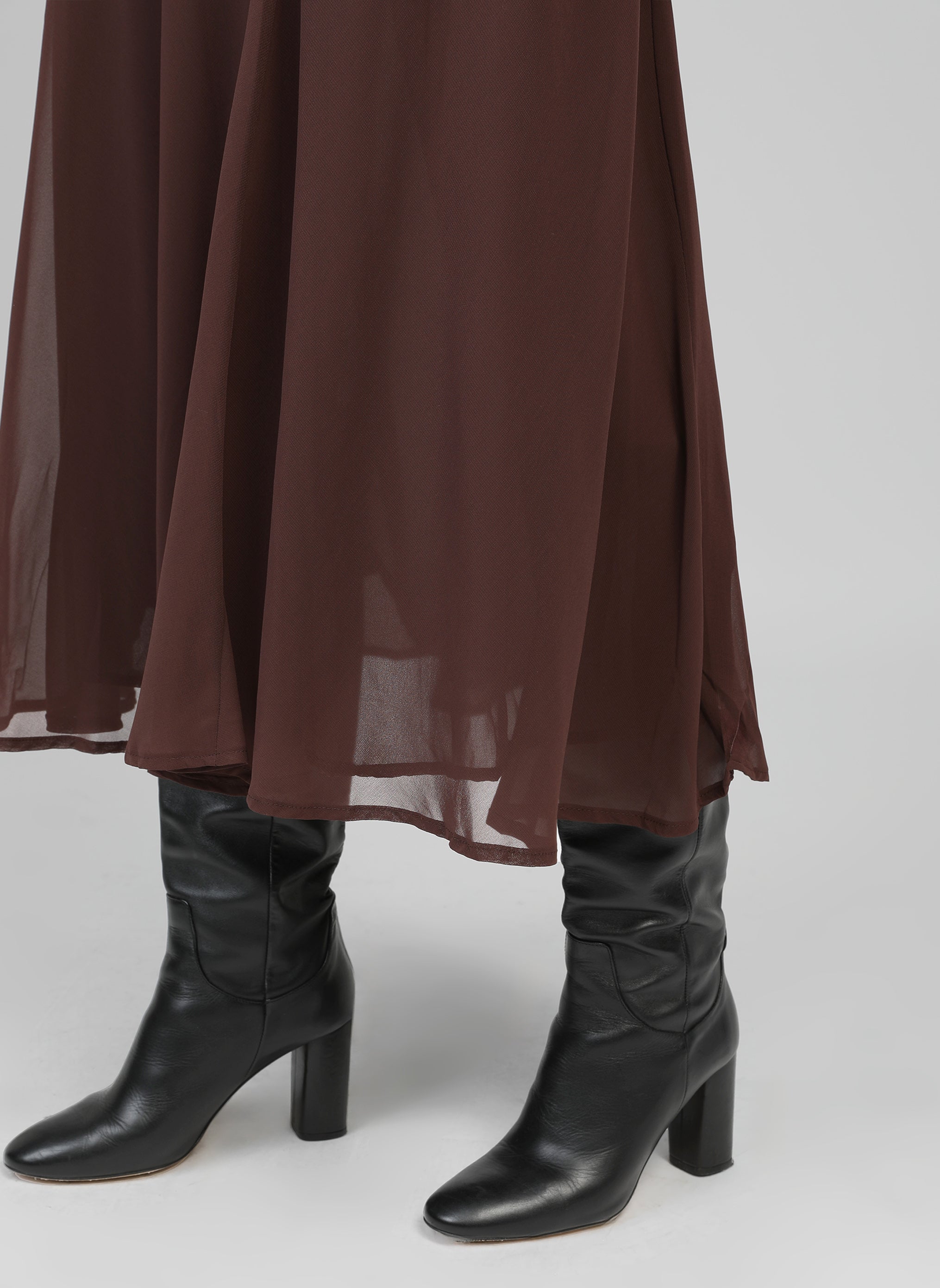 JUPE LONGUE JELEME chocolat