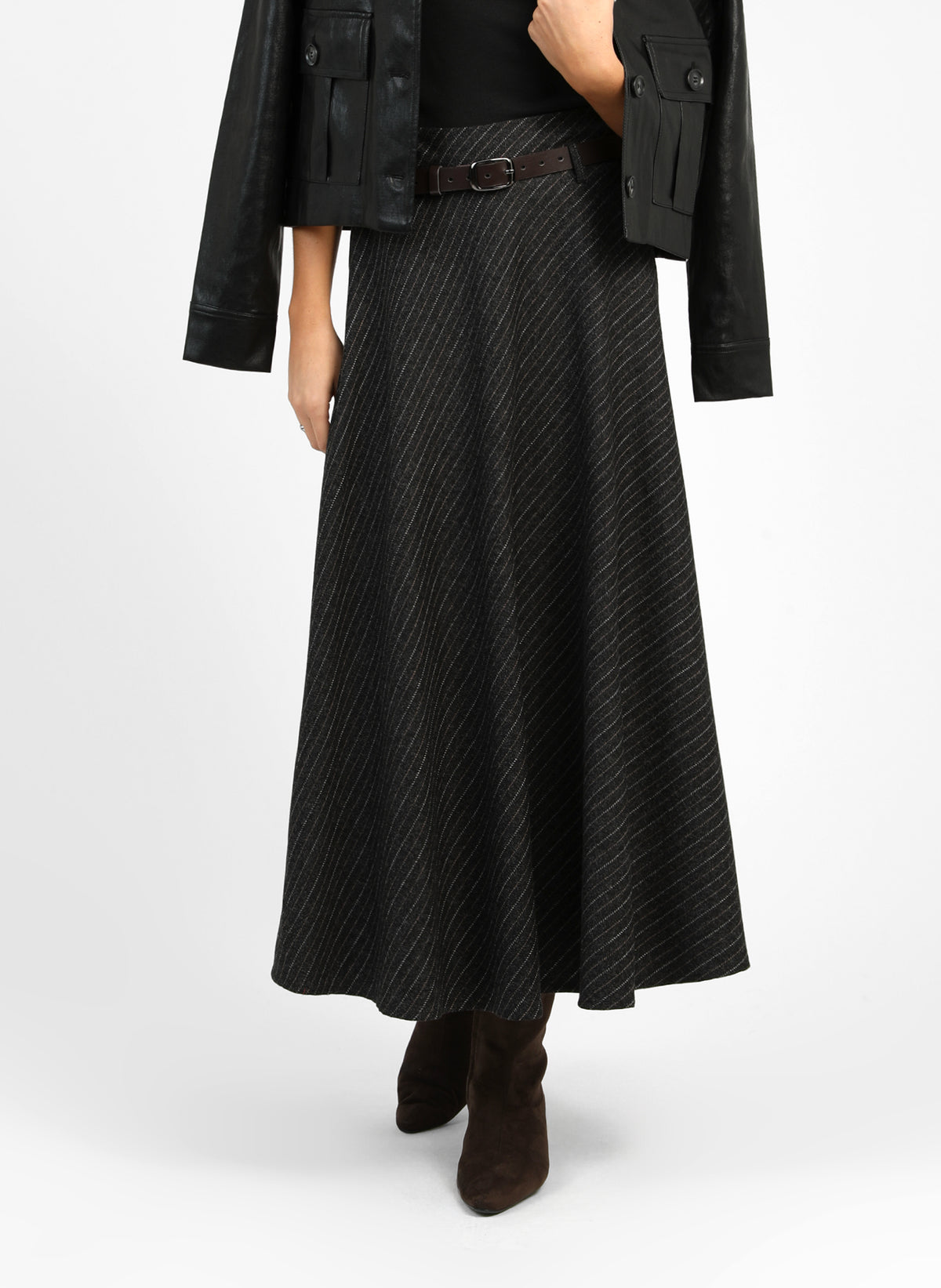 JUPE MIDI JOSELINA noir