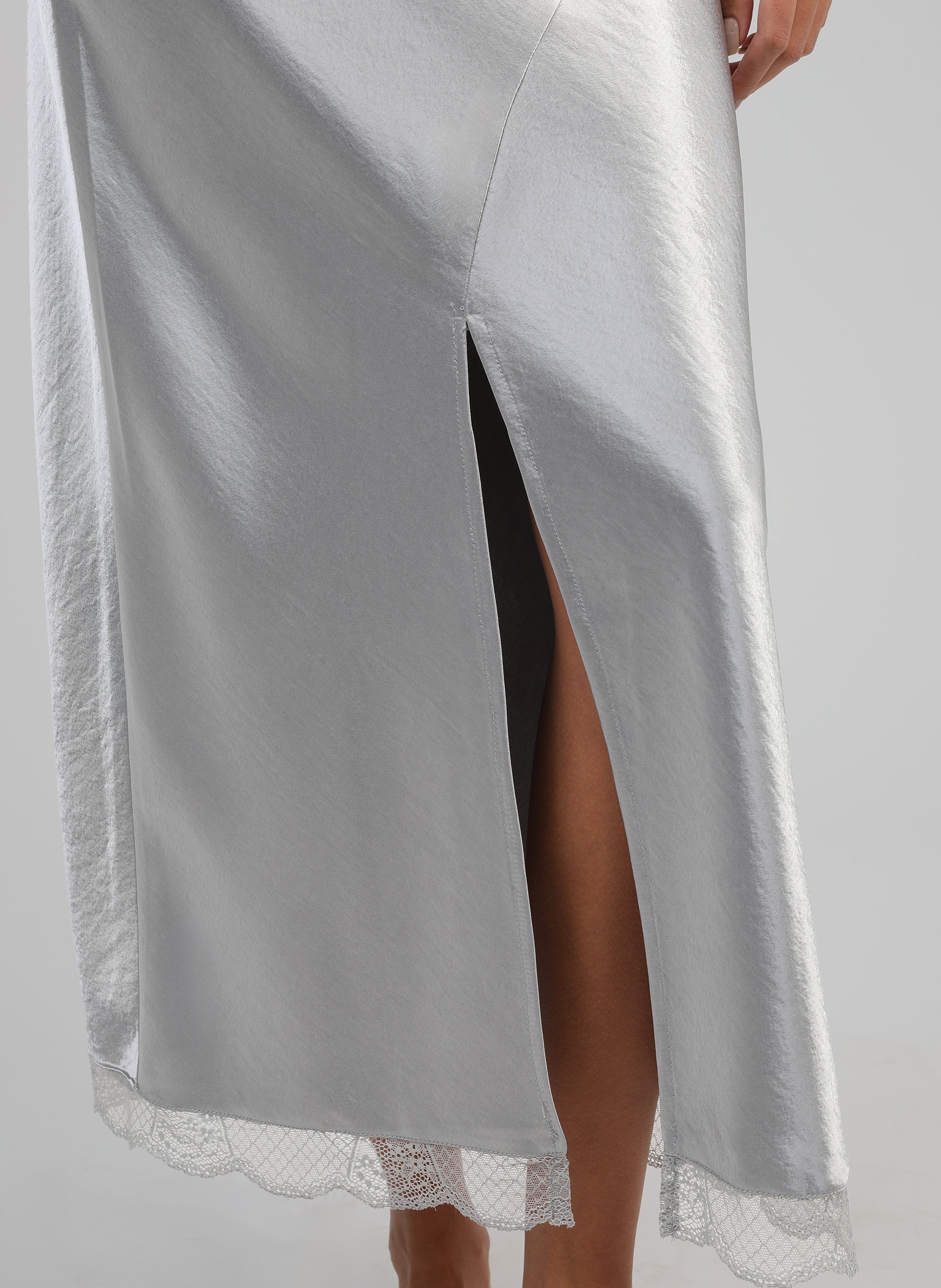 JUPE LONGUE JULIATA silver