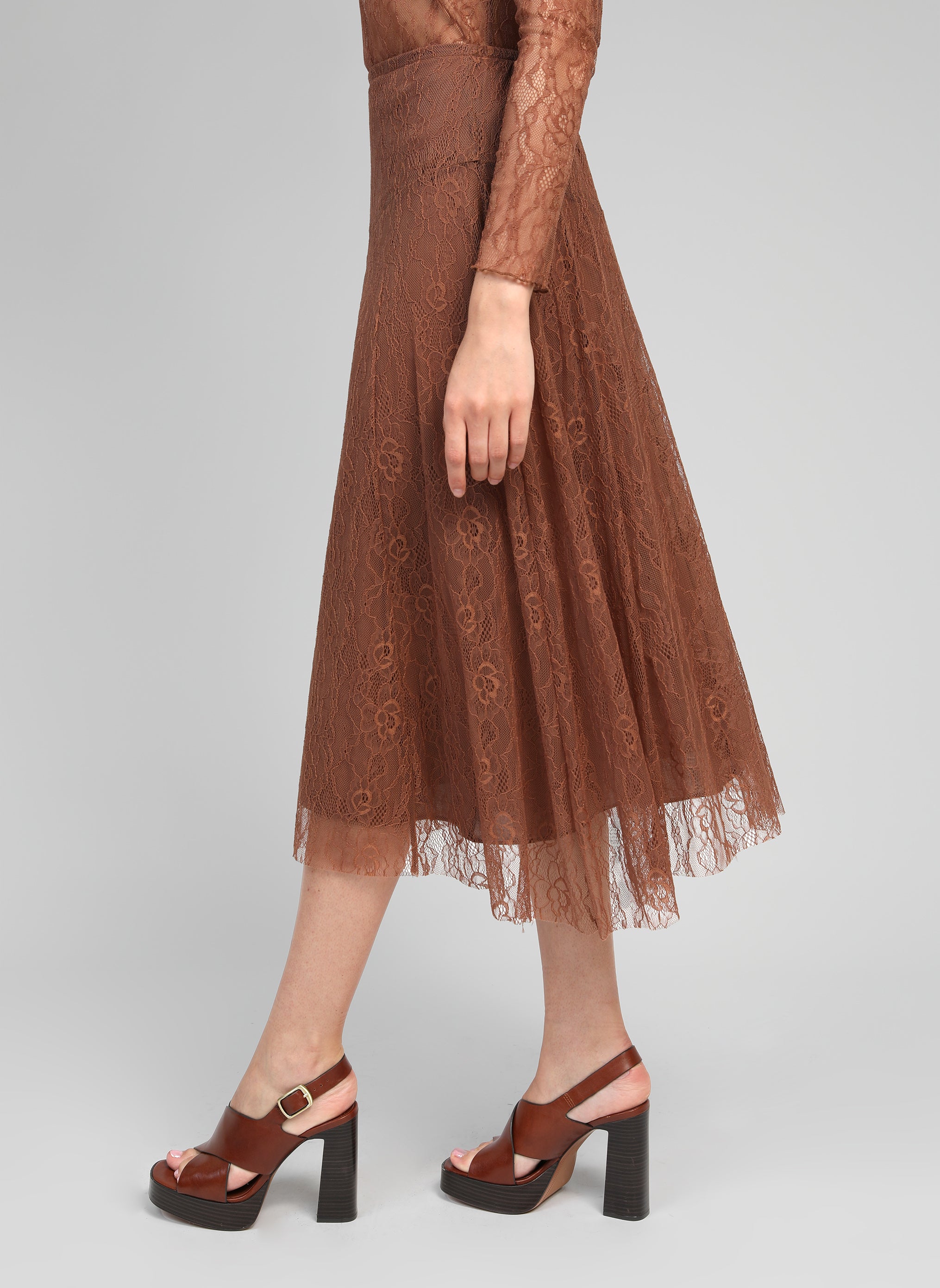 MIDI JUNEY skirt hazelnut