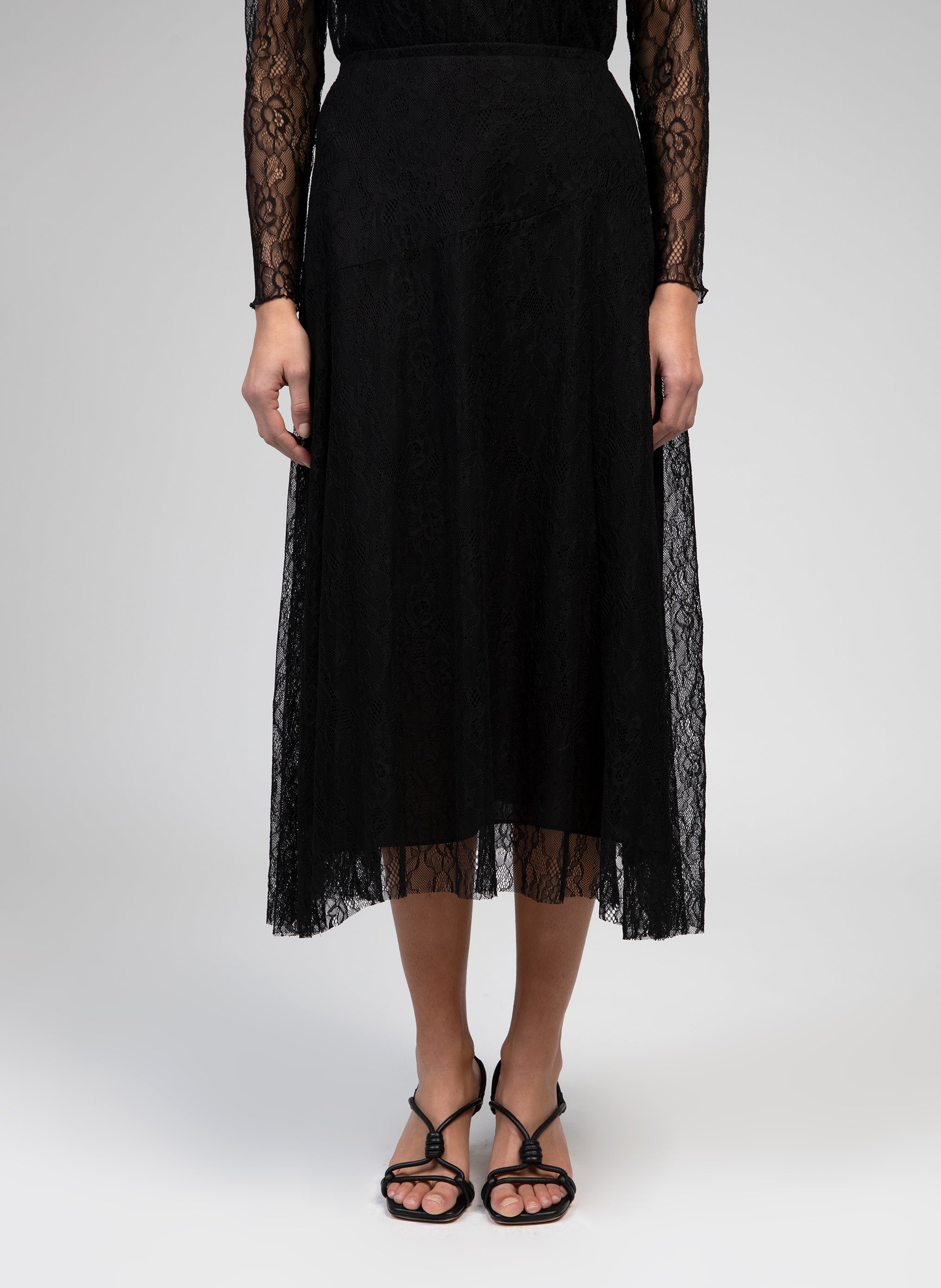 JUPE MIDI JUNIEN noir