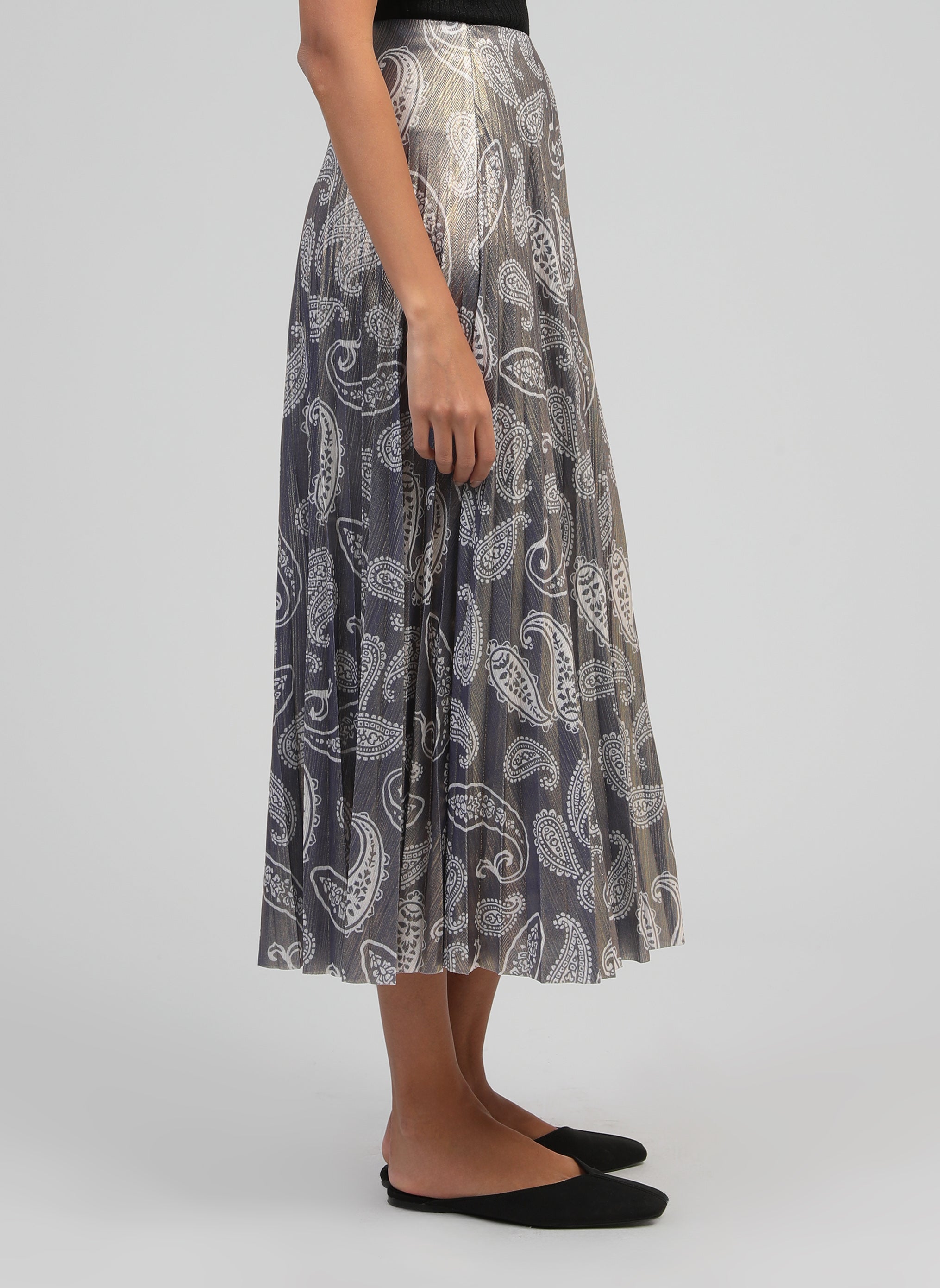 JUPE LONGUE JUSTALINA gold