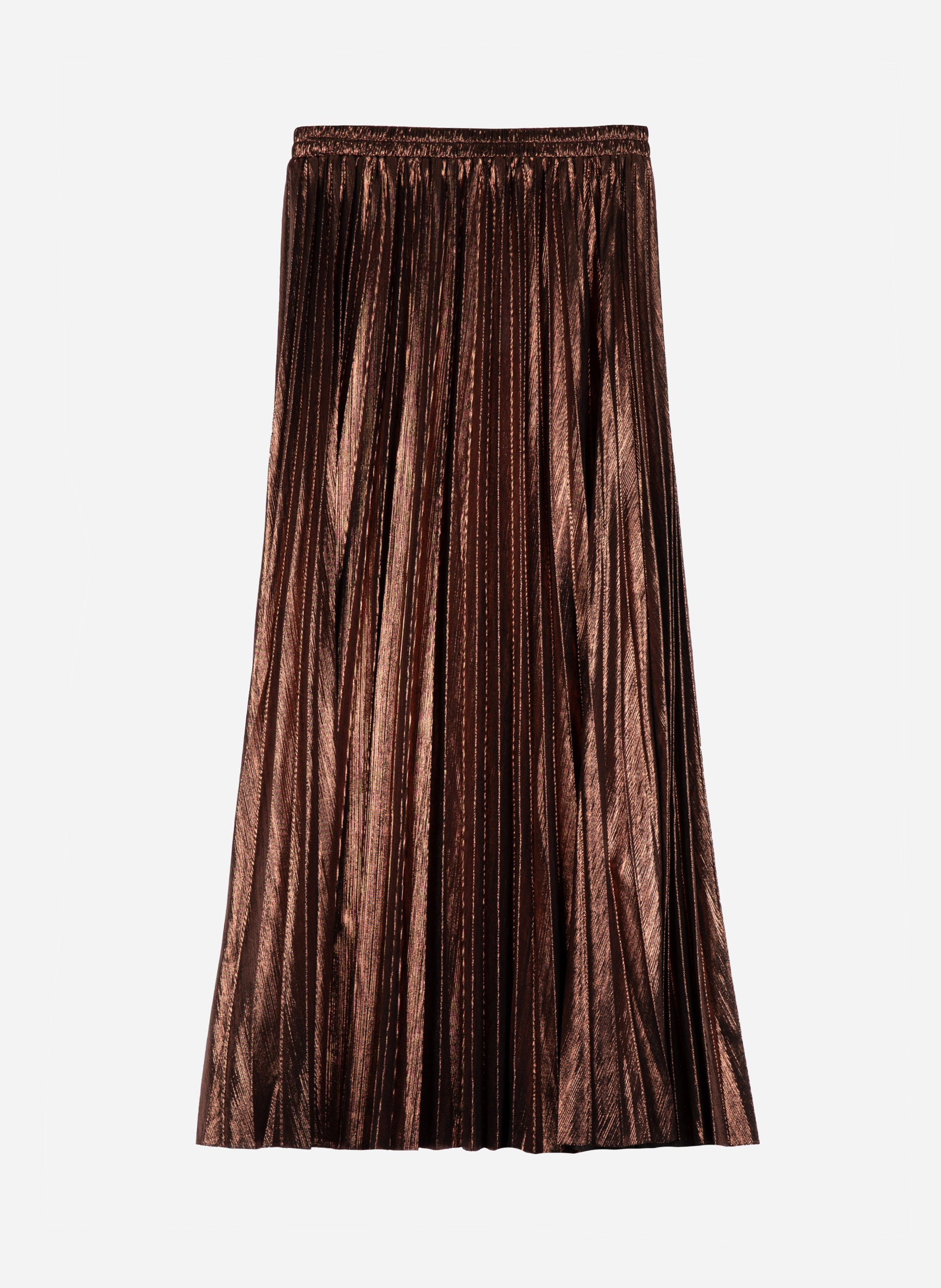 JUPE MIDI JUSTINA bronze
