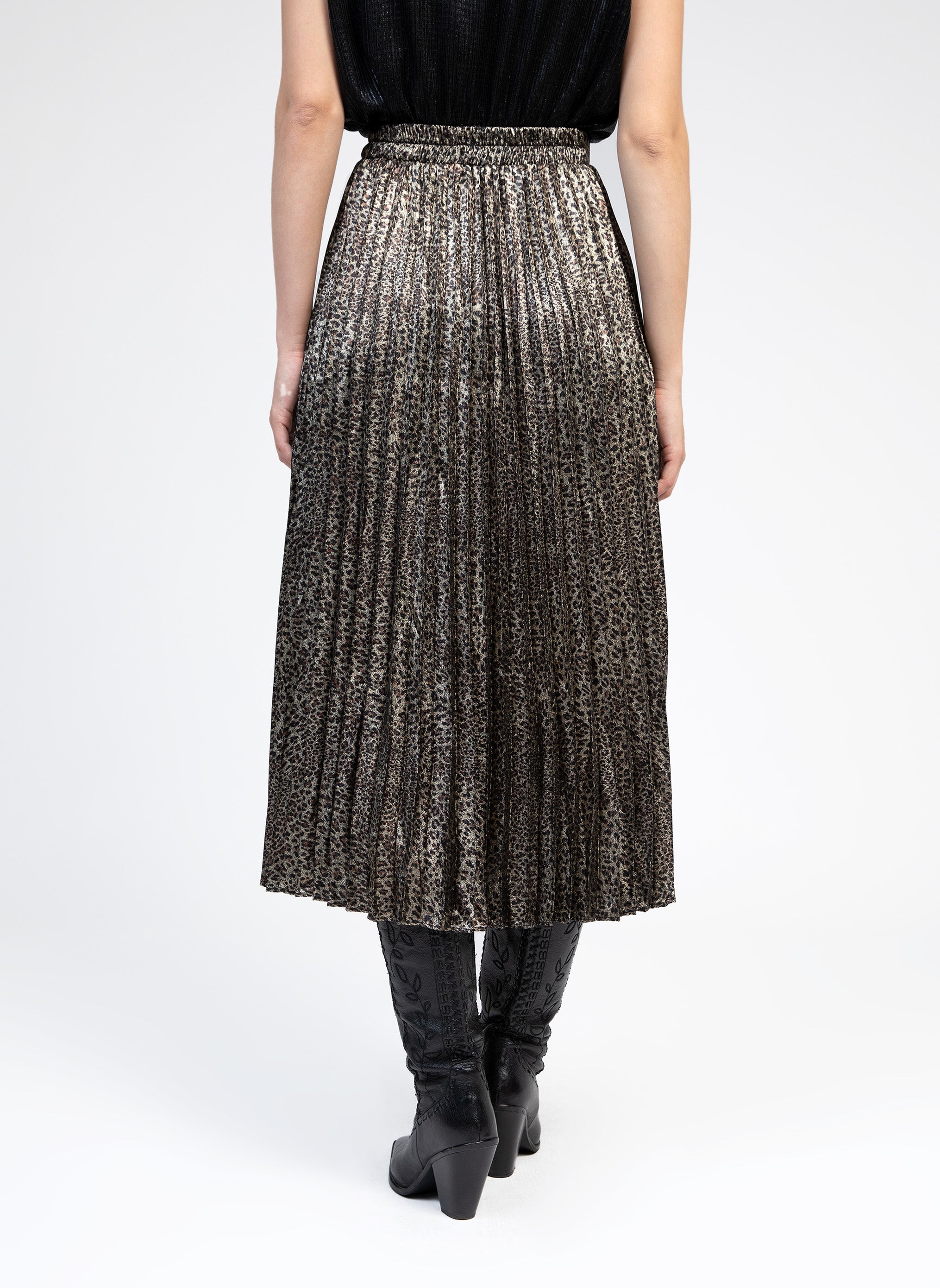 JUPE MIDI JUSTIVA leopard