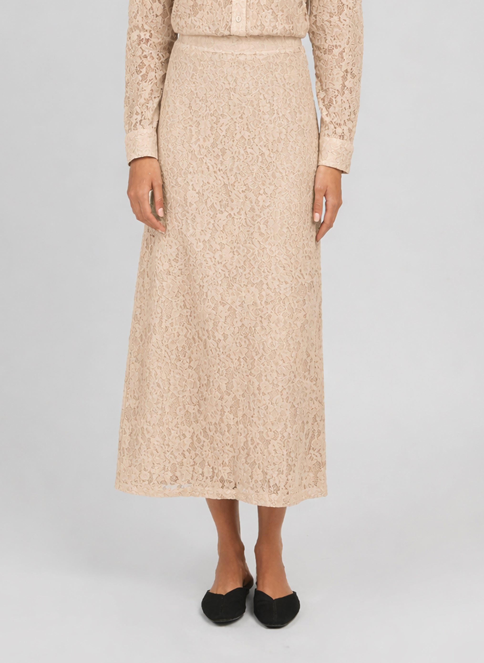 JUPE MIDI JUVYNA beige