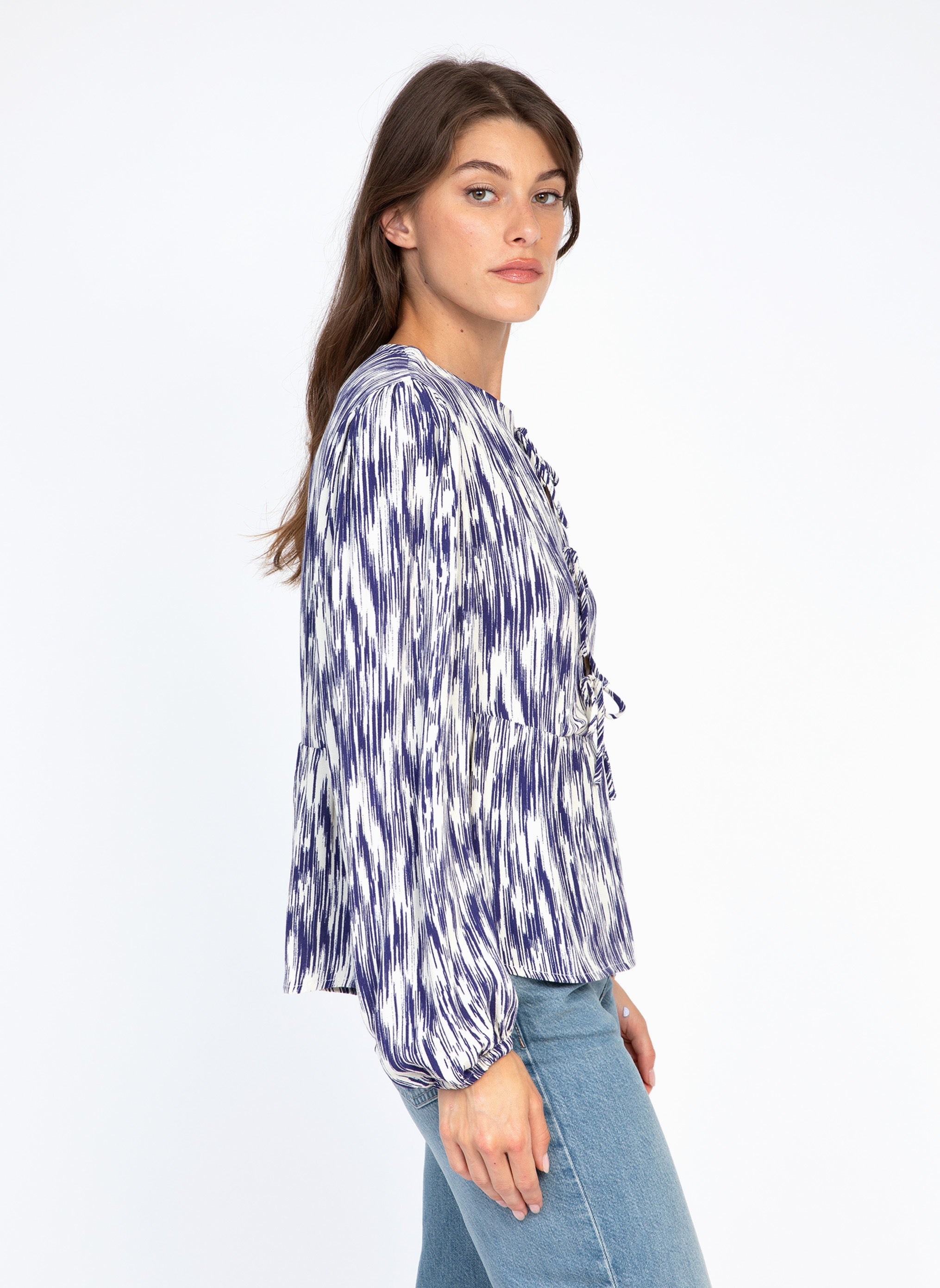 KAVELY biso azul BLOUSE