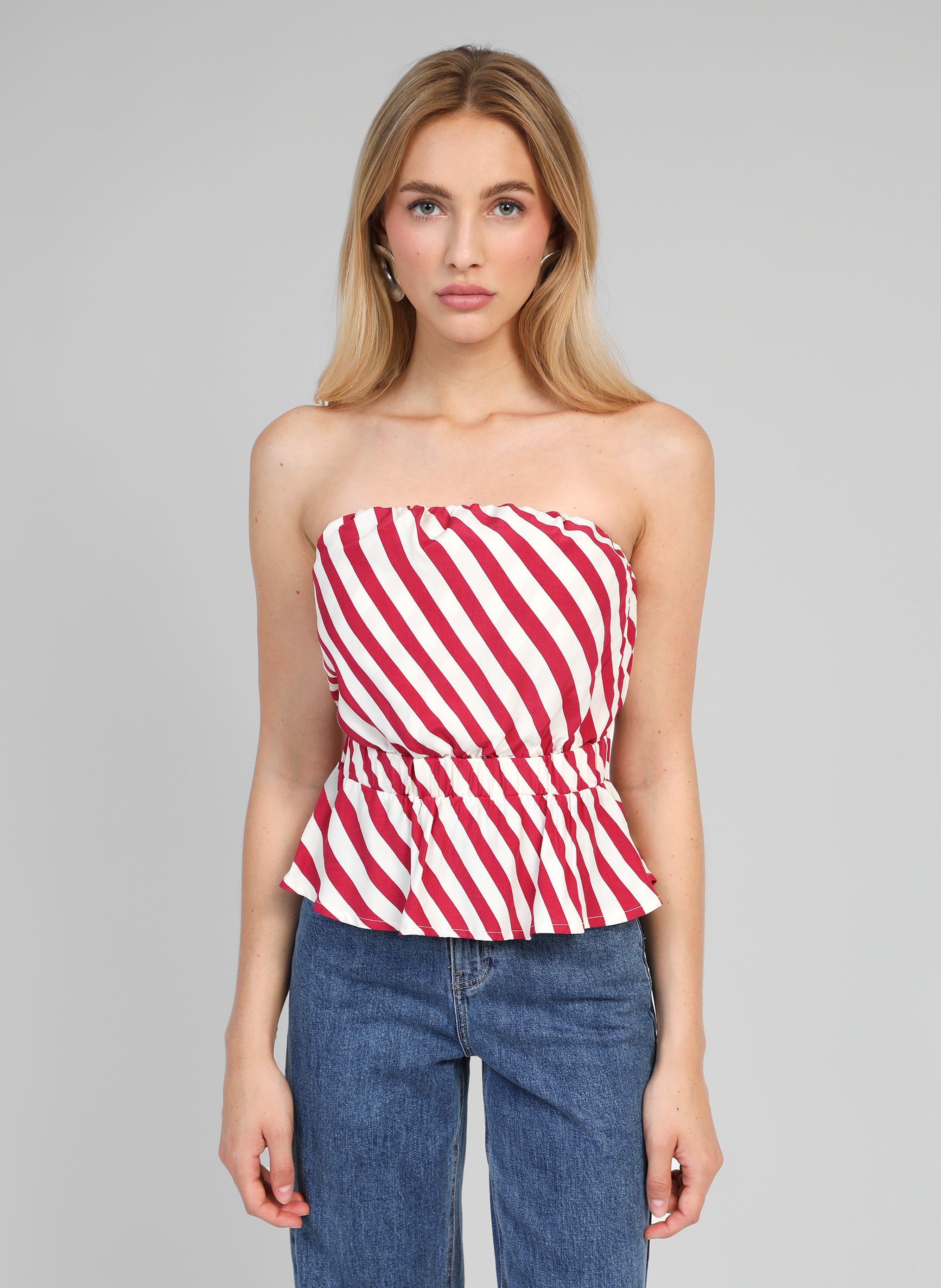 KITRY stipe frambuesa DEBARDEUR