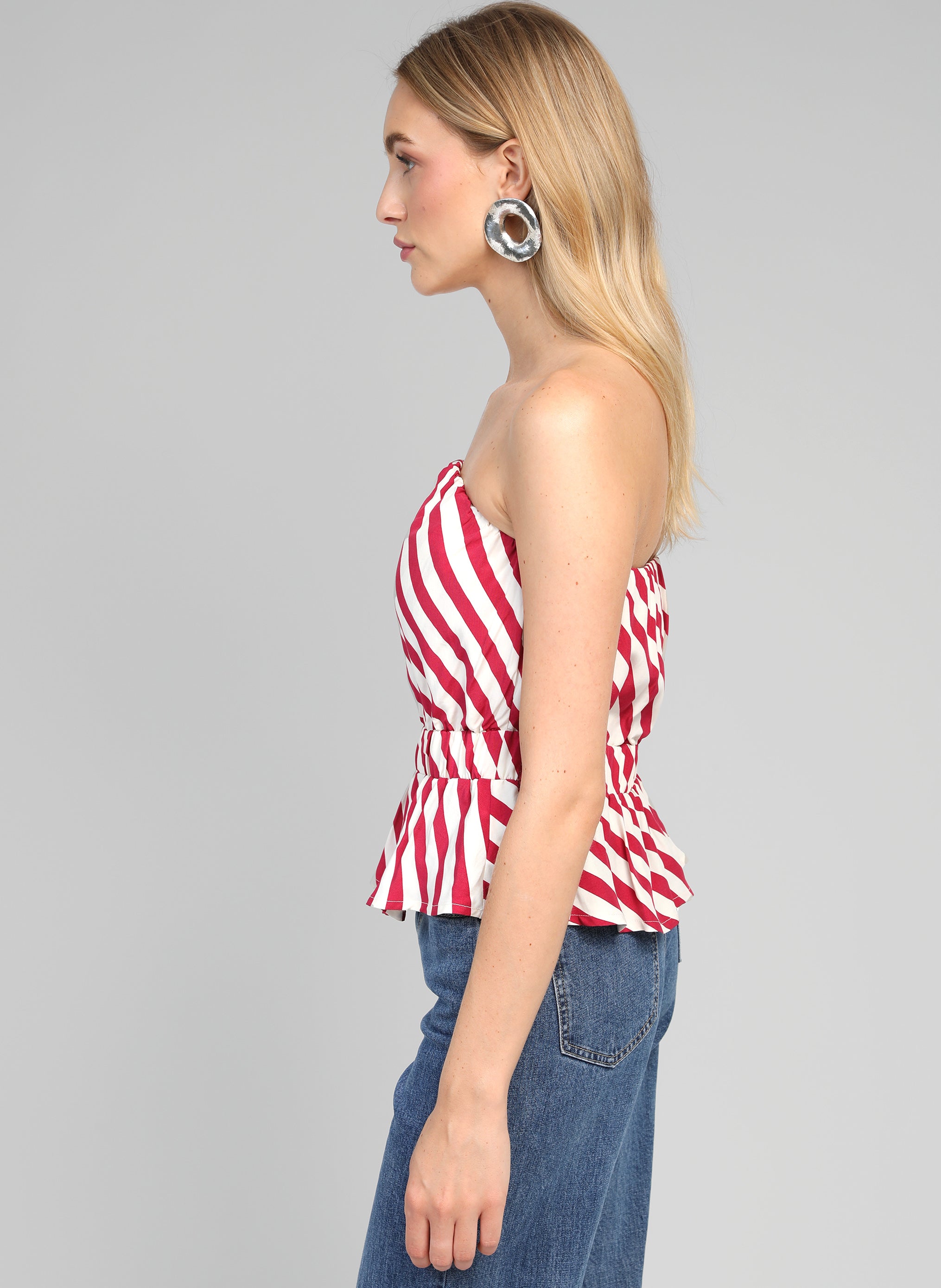 KITRY stipe frambuesa DEBARDEUR