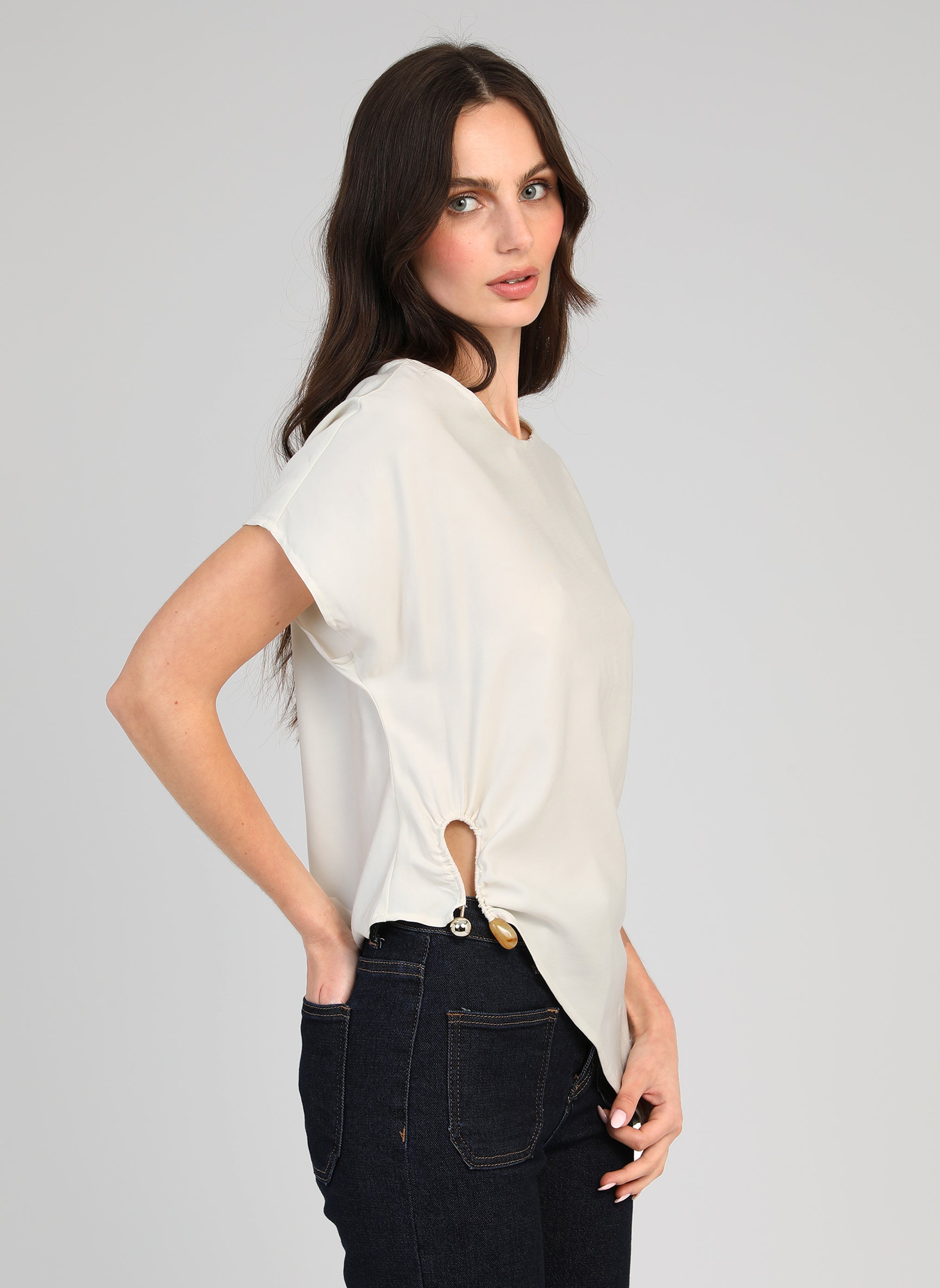 TOP KOLINA blanc casse