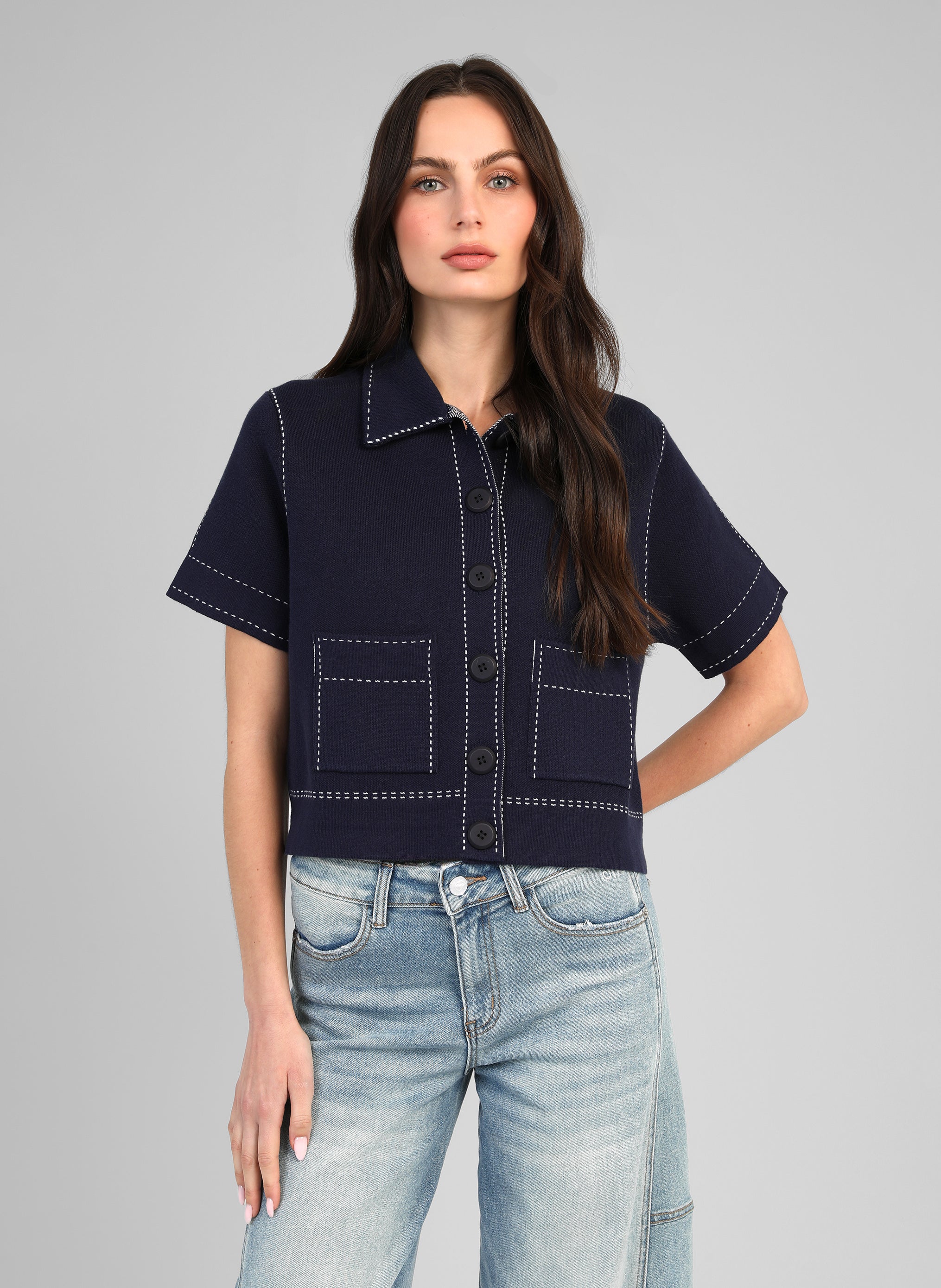 GILET LEBILLY marine