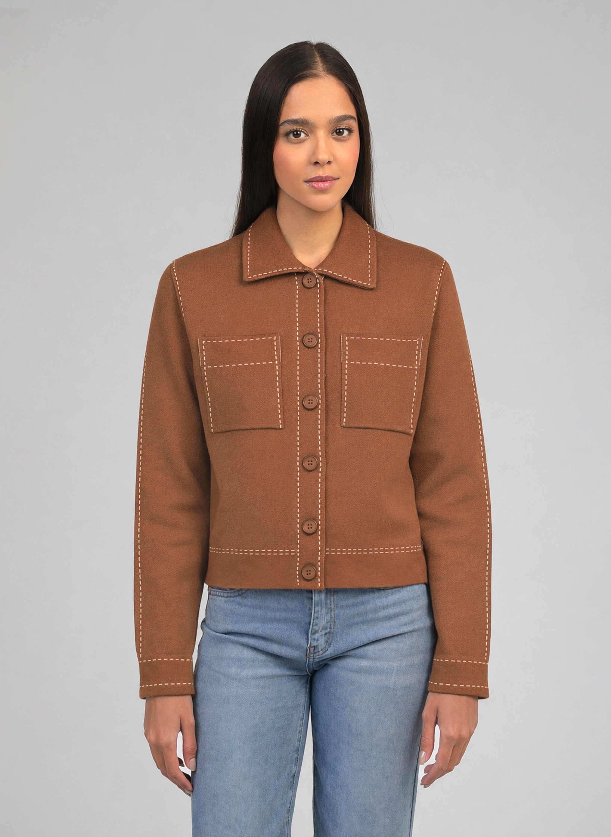 GILET LECLINT marron